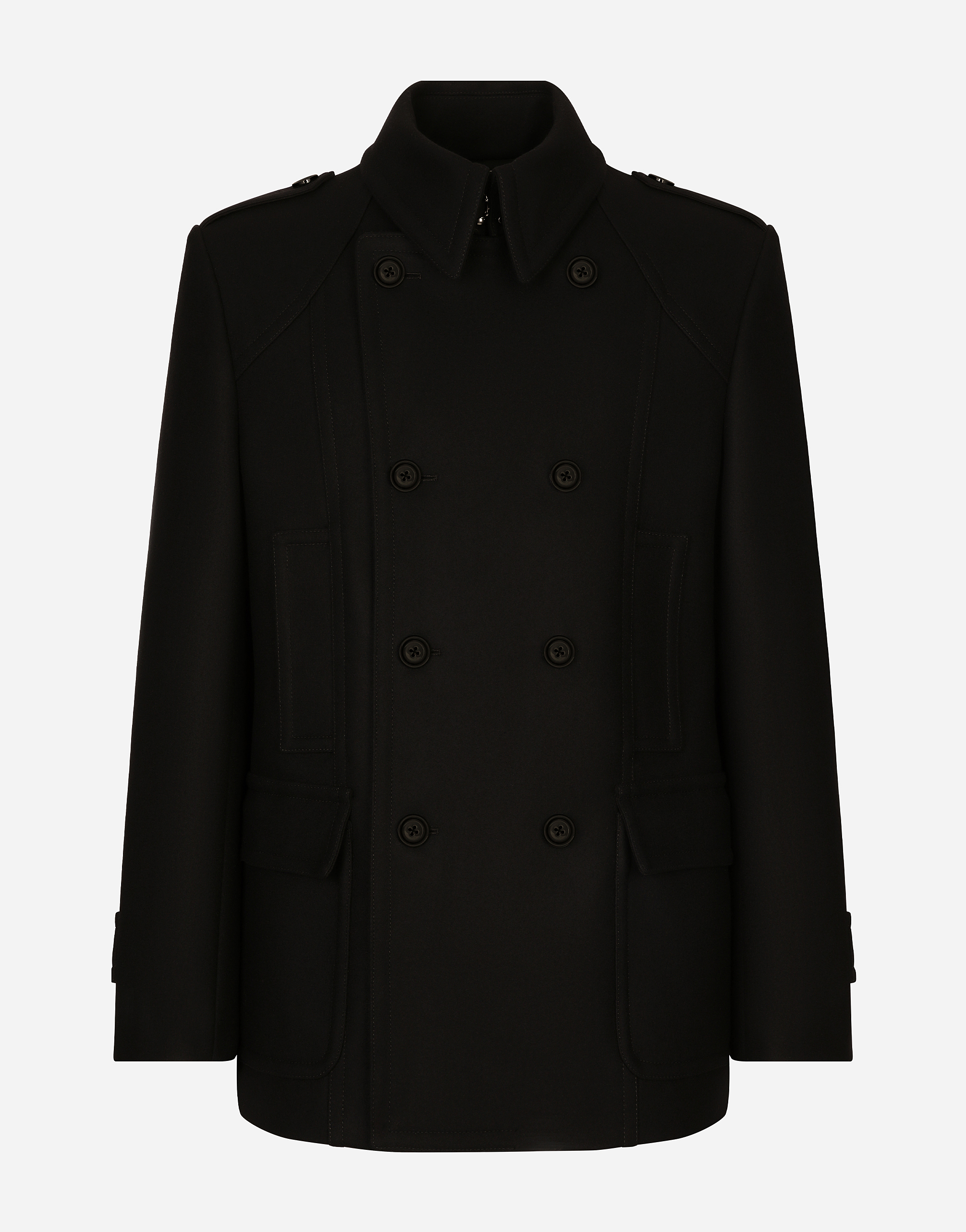 DOLCE＆GABBANA ネイビー ウール ピーコート XL以上 Dolce & Gabbana(ドルチェ&ガッバーナ) ピーコート
