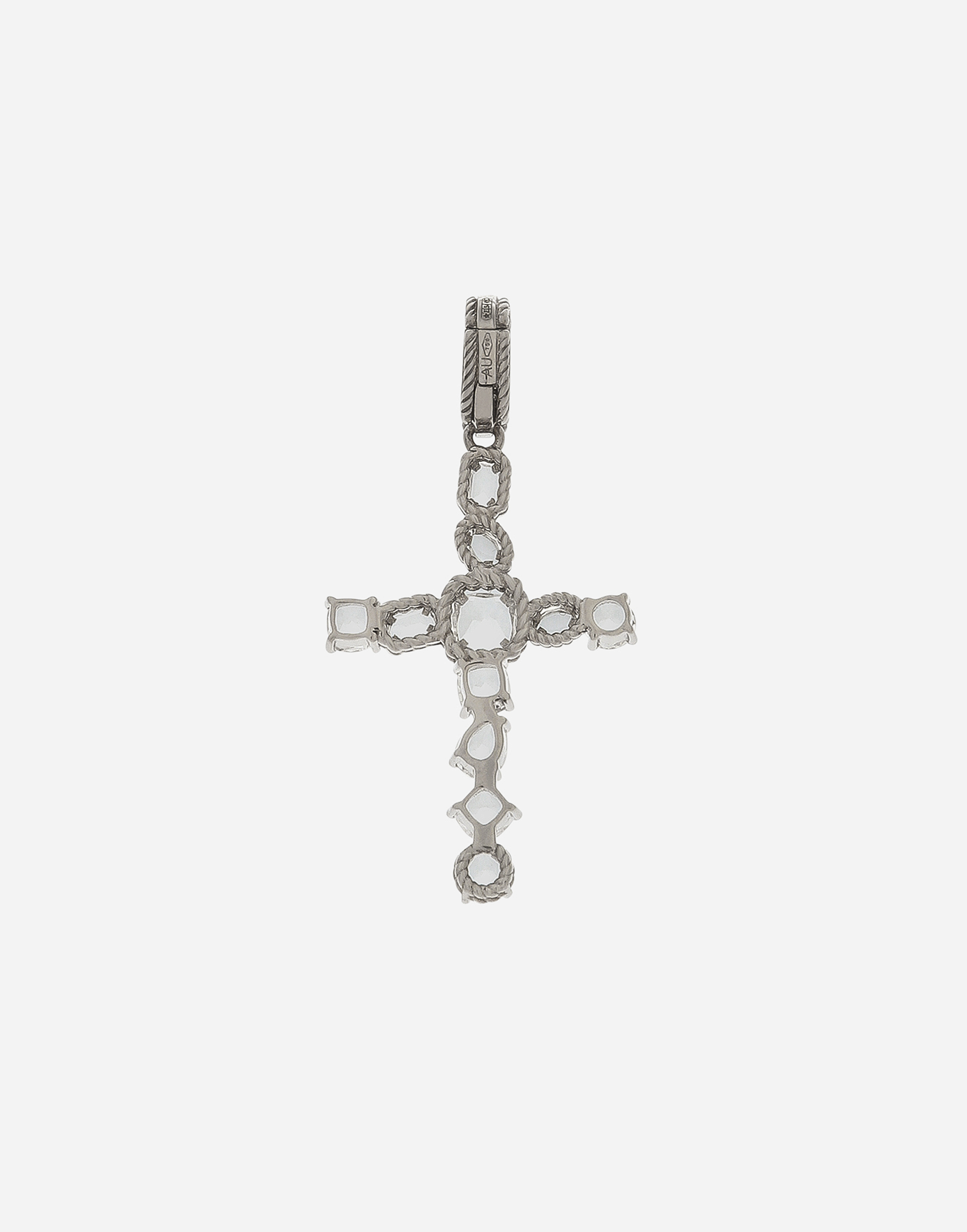 Dolce & Gabbana Anna Charm In White Gold 18kt And Colorless Topazes In ホワイト