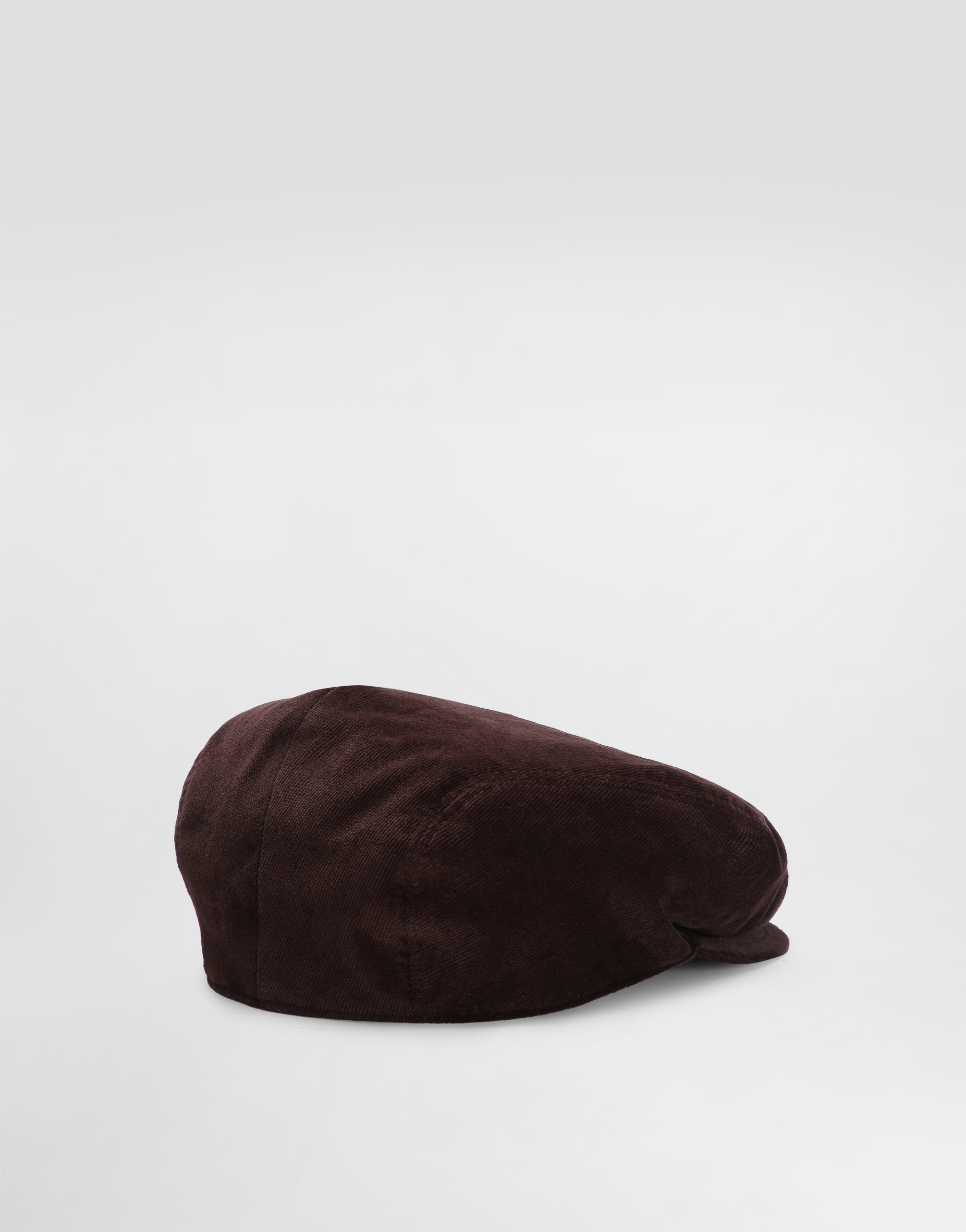 Dolce & Gabbana Velvet Flat Cap In Brown