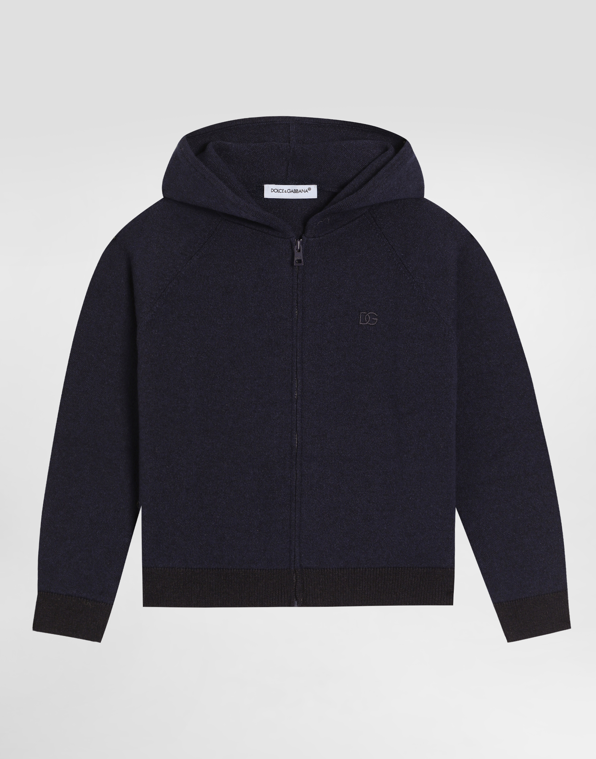 Wool and cashmere fleece cardigan