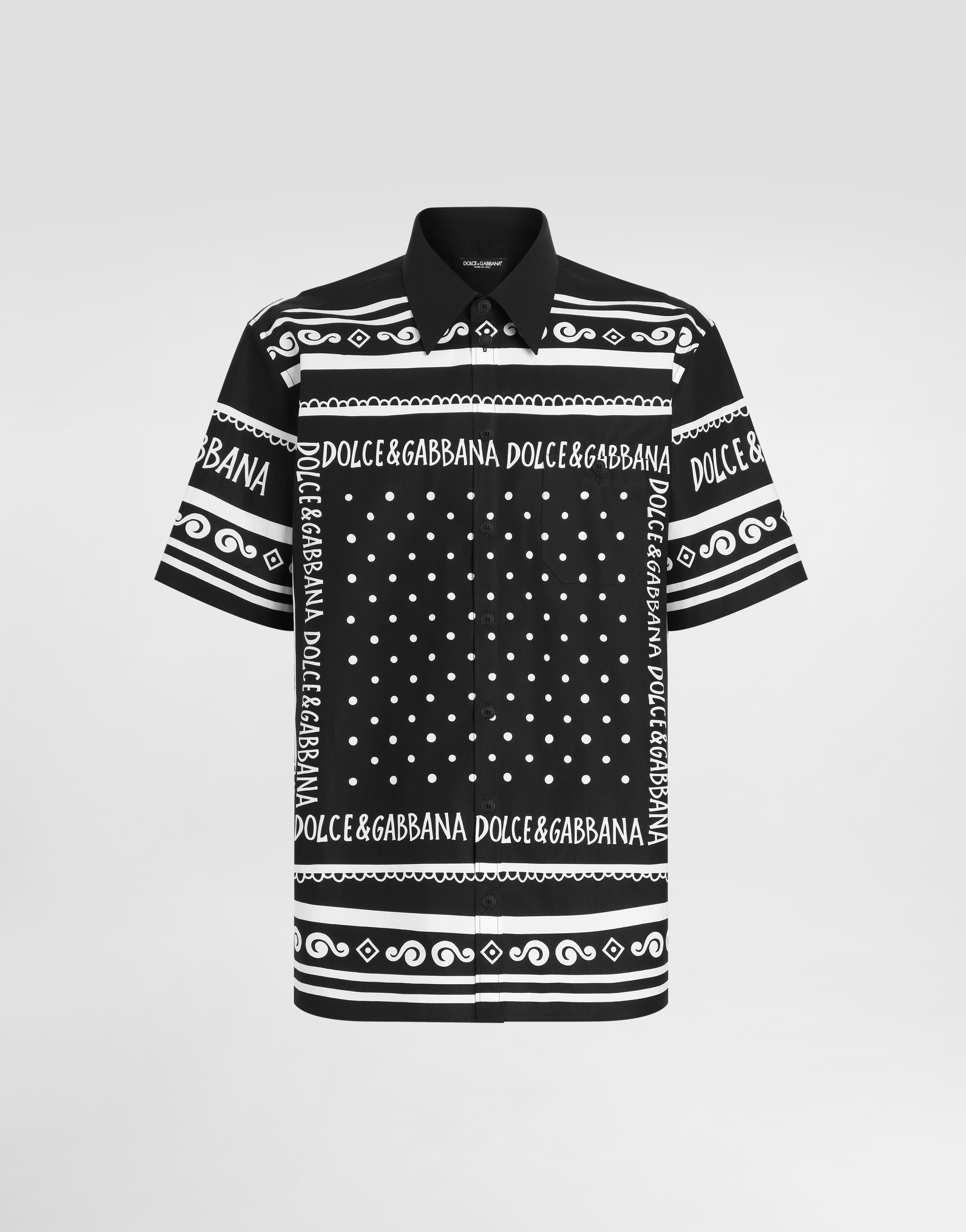 DOLCE & GABBANA BANDANNA-PRINT COTTON SHIRT