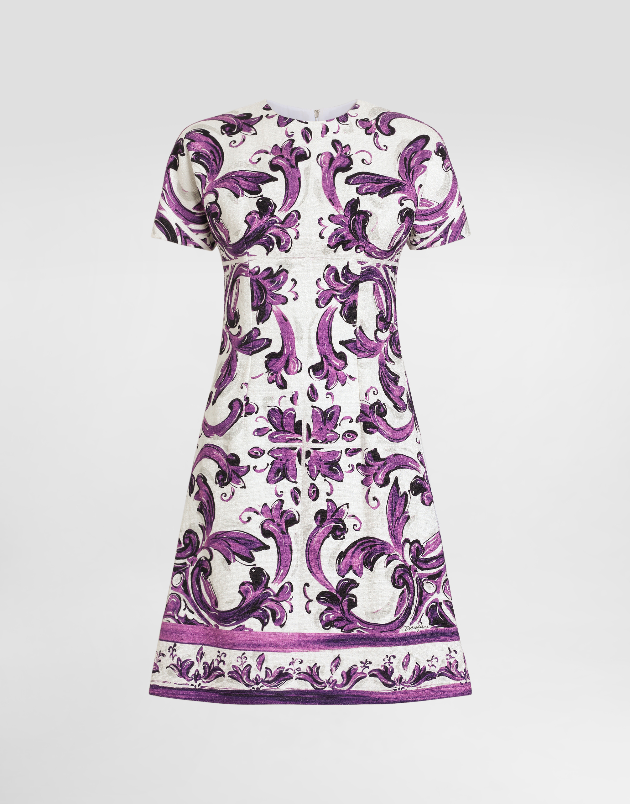 Majolica-print dress