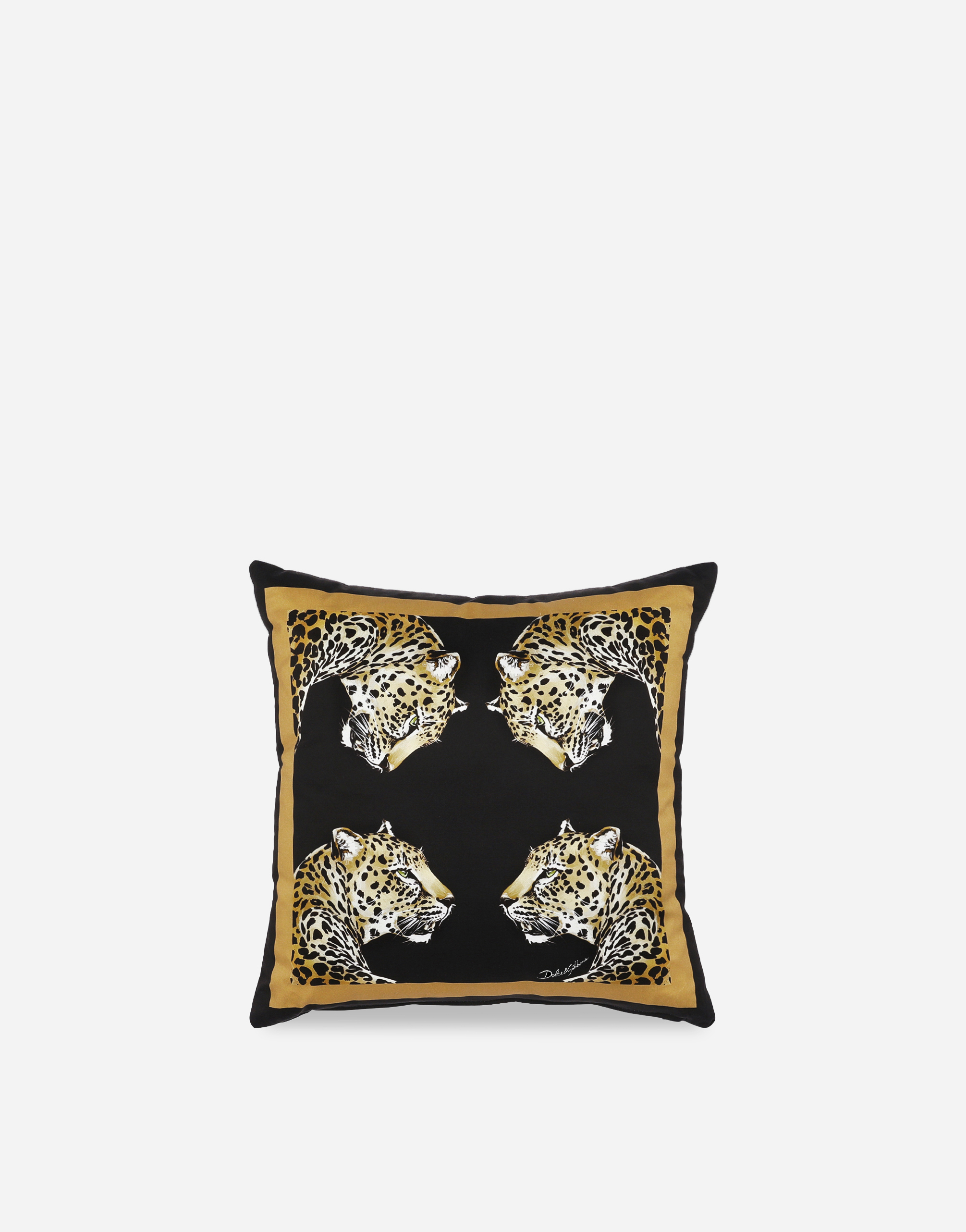 Shop Dolce & Gabbana Duchesse Cotton Cushion Small In Multicolor