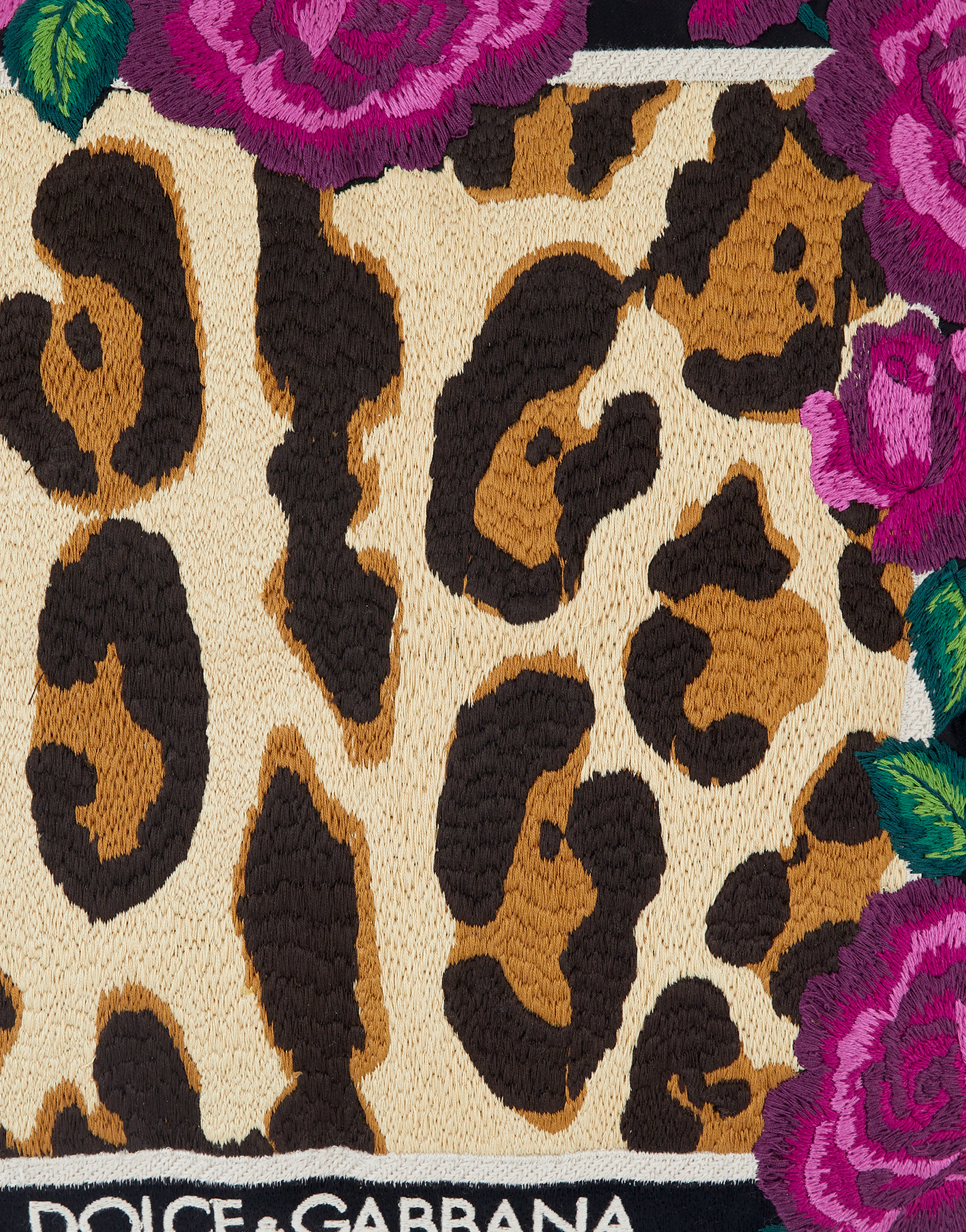 Dolce & Gabbana Embroidered Cushion Small In Multicolor