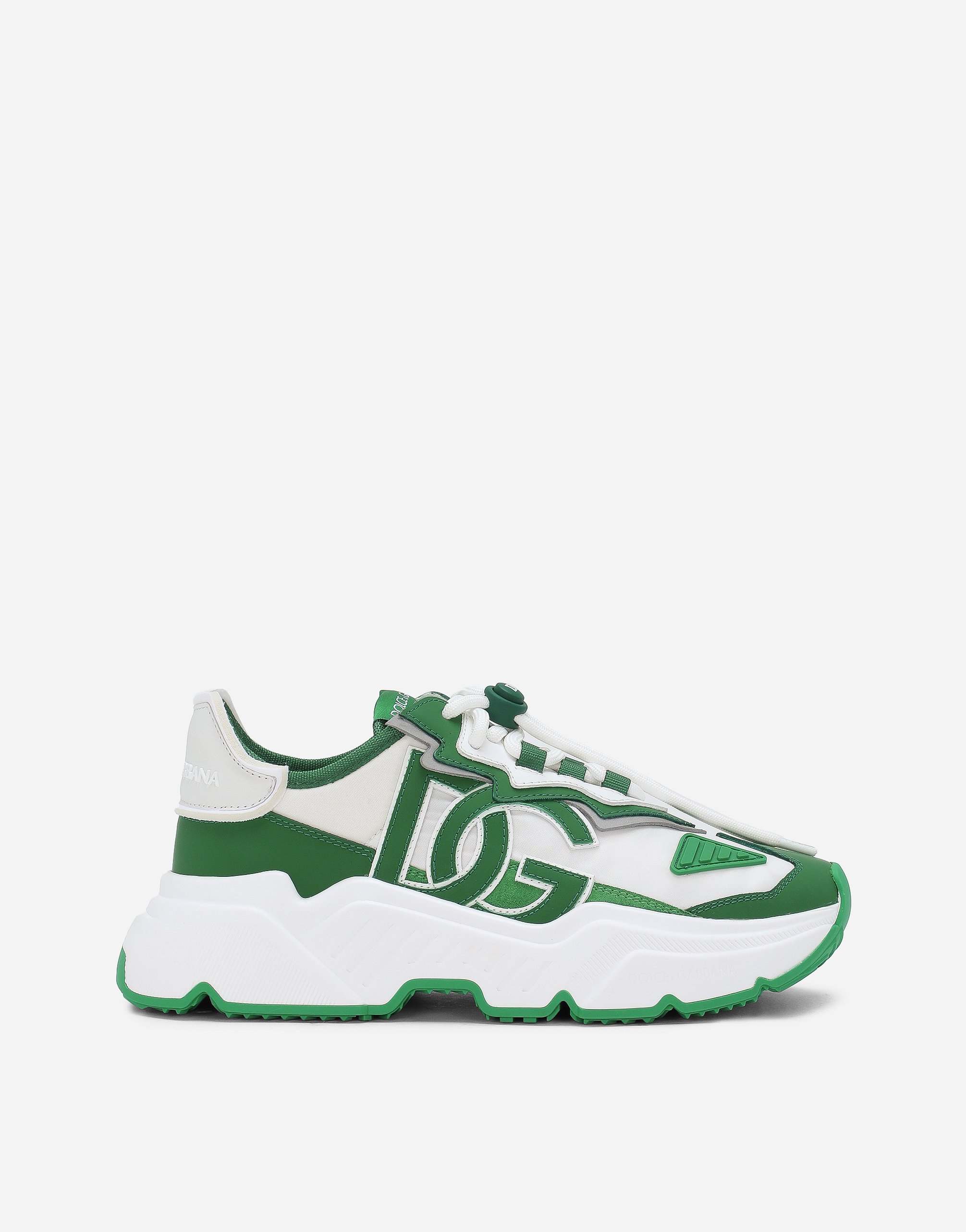 Shop Dolce & Gabbana Mixed-materials Daymaster Sneakers In Green