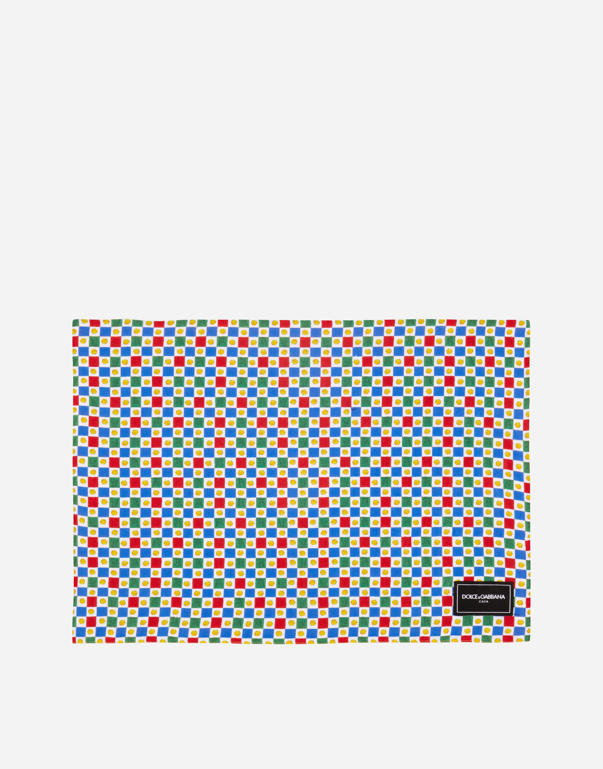 Dolce & Gabbana Set Linen Placemat And Napkin In Multicolor