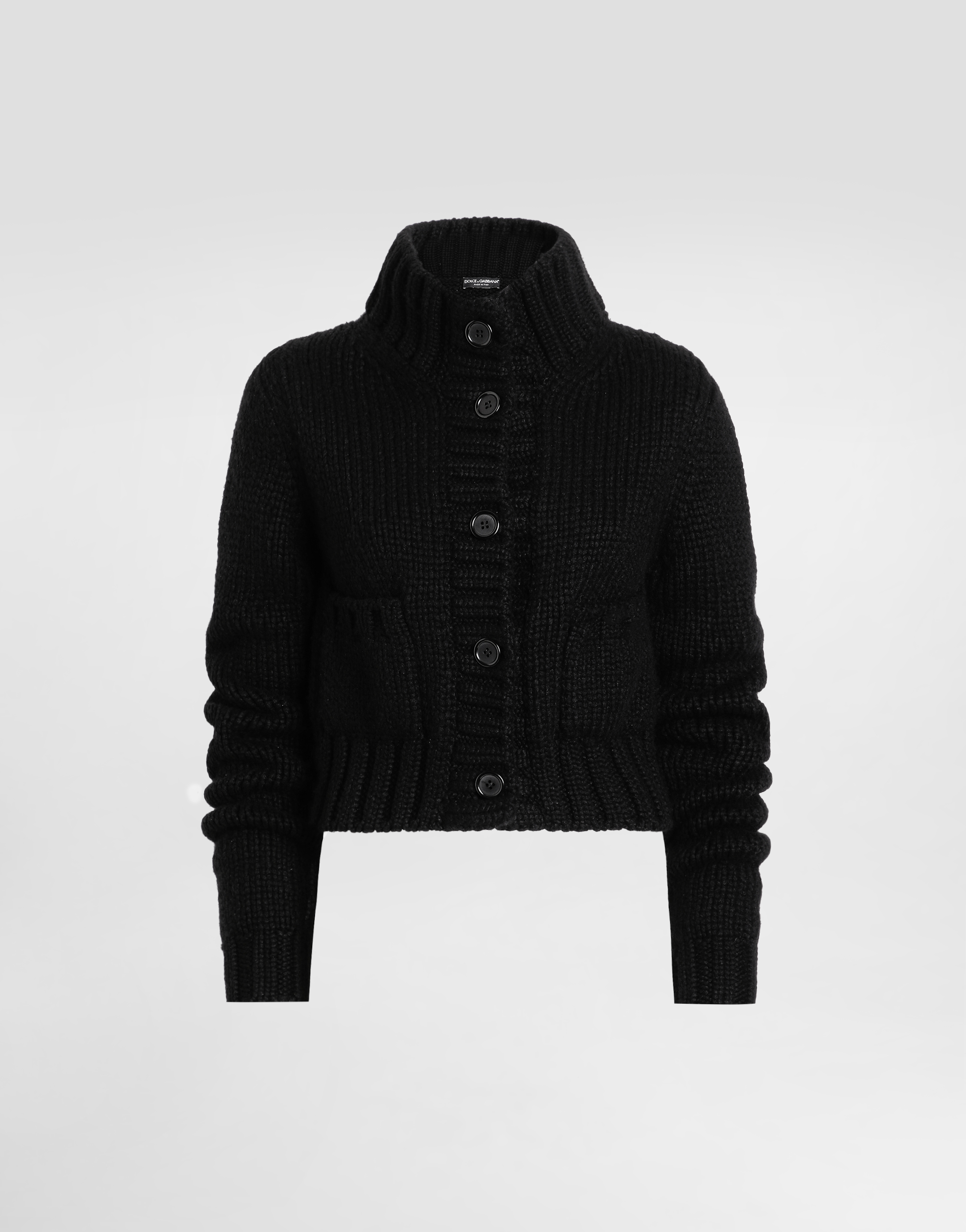 Dolce & Gabbana Virginwool And Cashmere Cardigan In Black