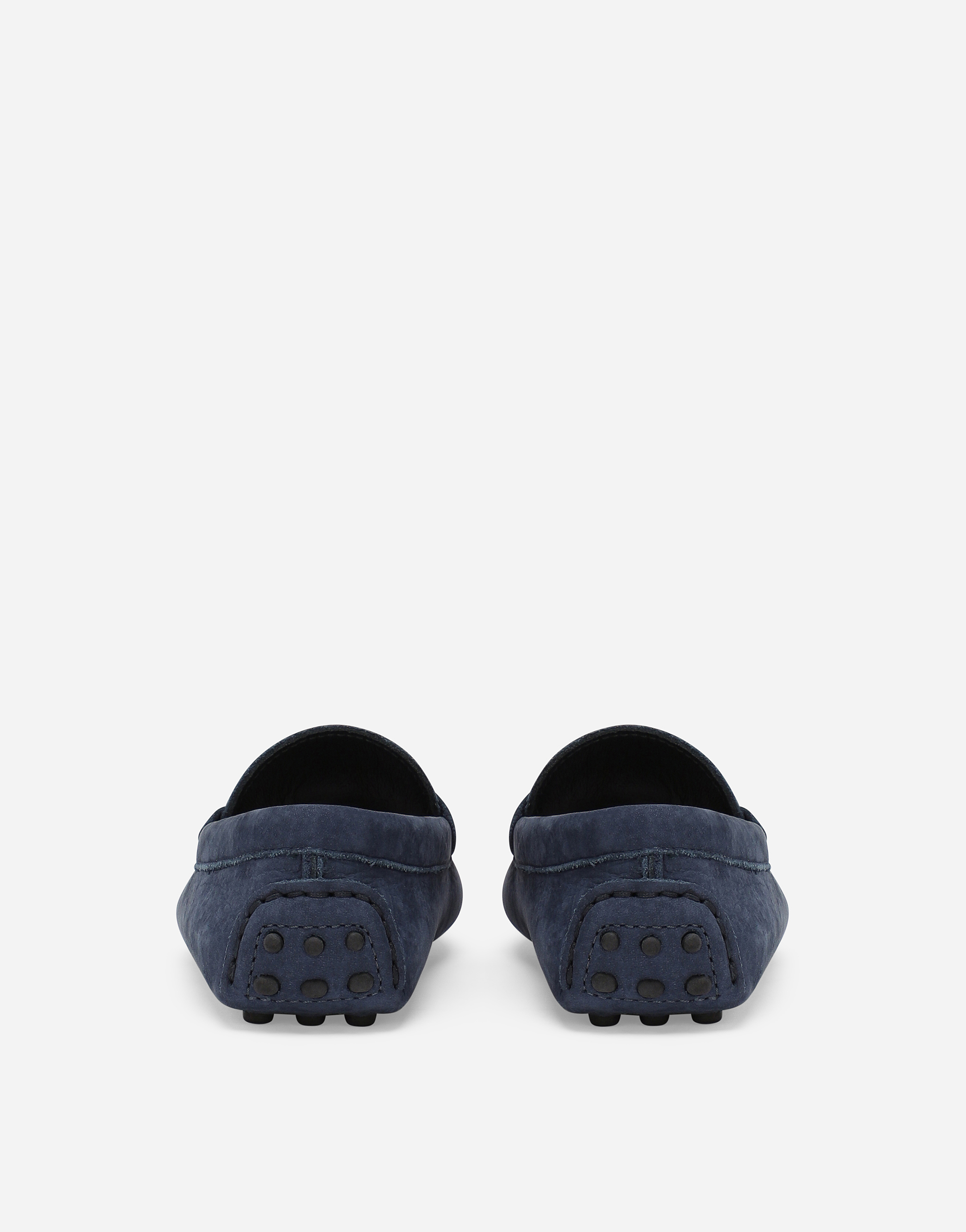 Shop Dolce & Gabbana Nubuck Loafers In Blue