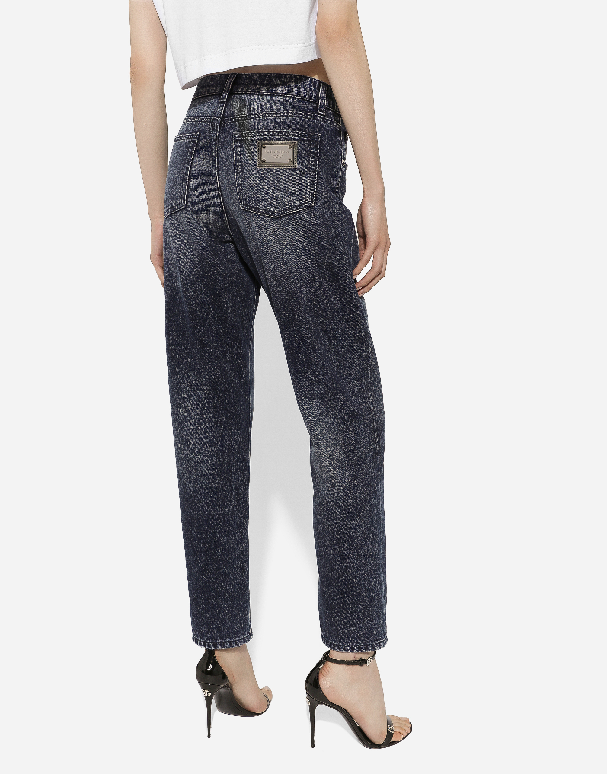 Shop Dolce & Gabbana Boyfriend Jeans In Blue