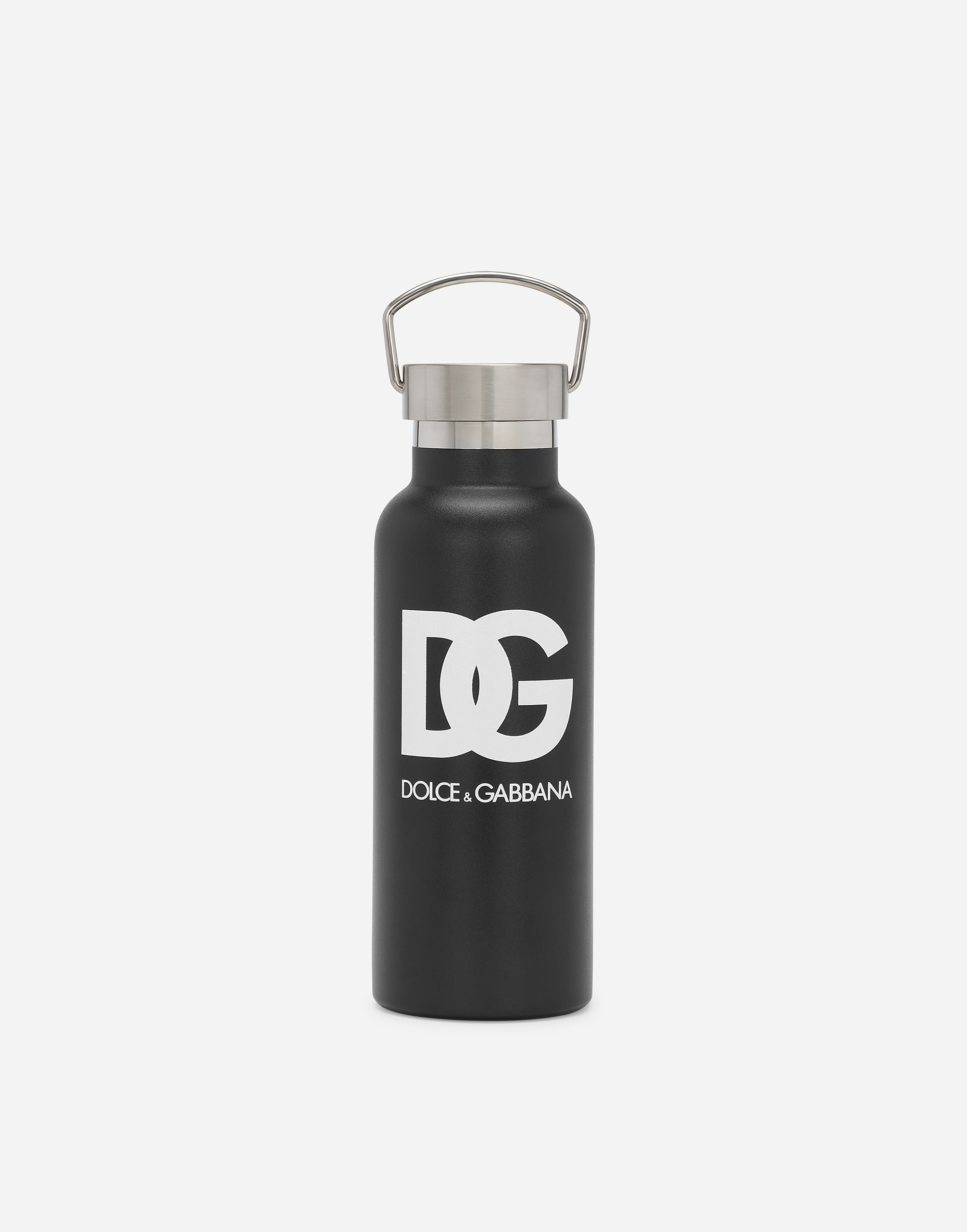 Shop Dolce & Gabbana Printed Steel Water Bottle In ブラック