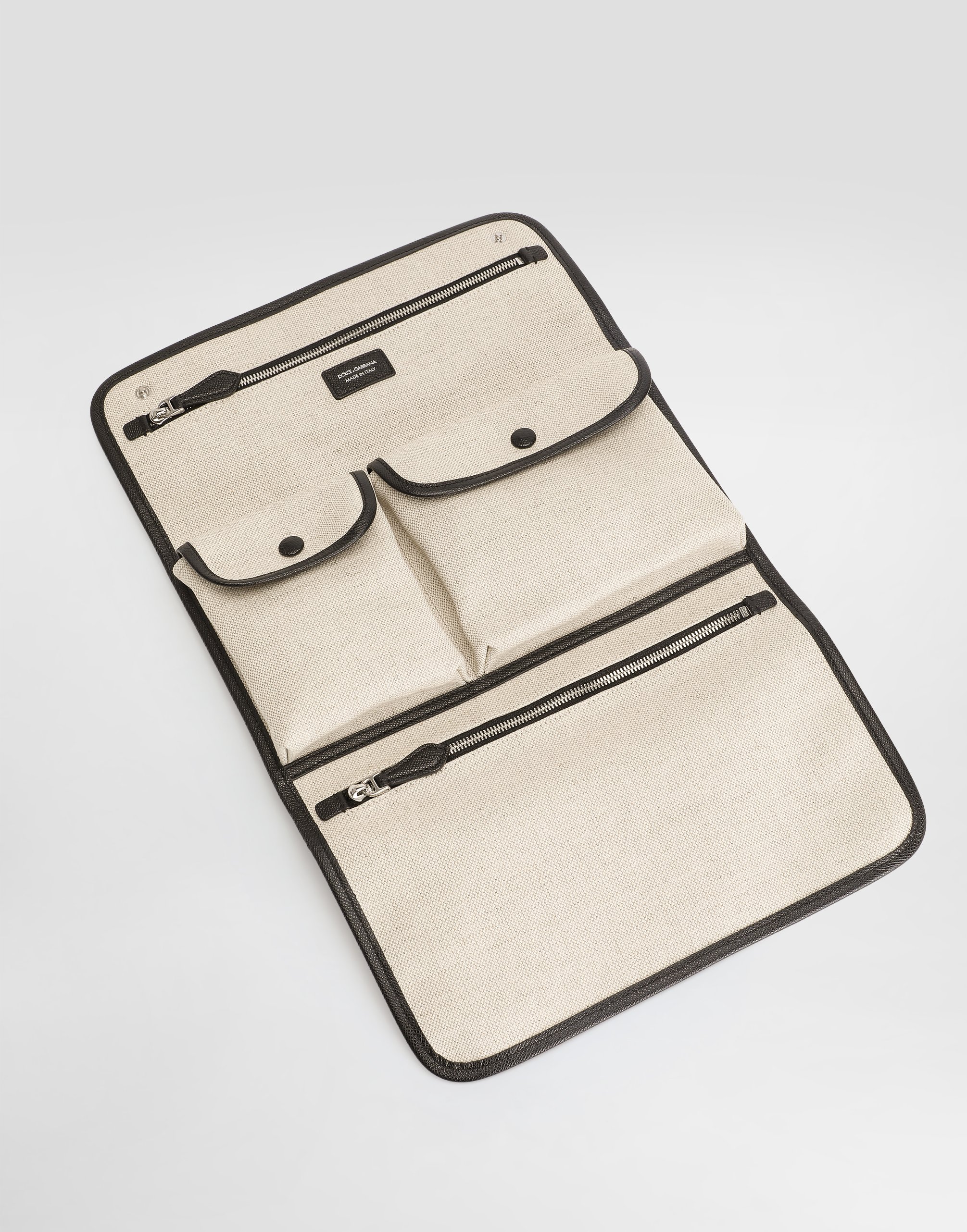 Atene salt&pepper and calfskin necessaire