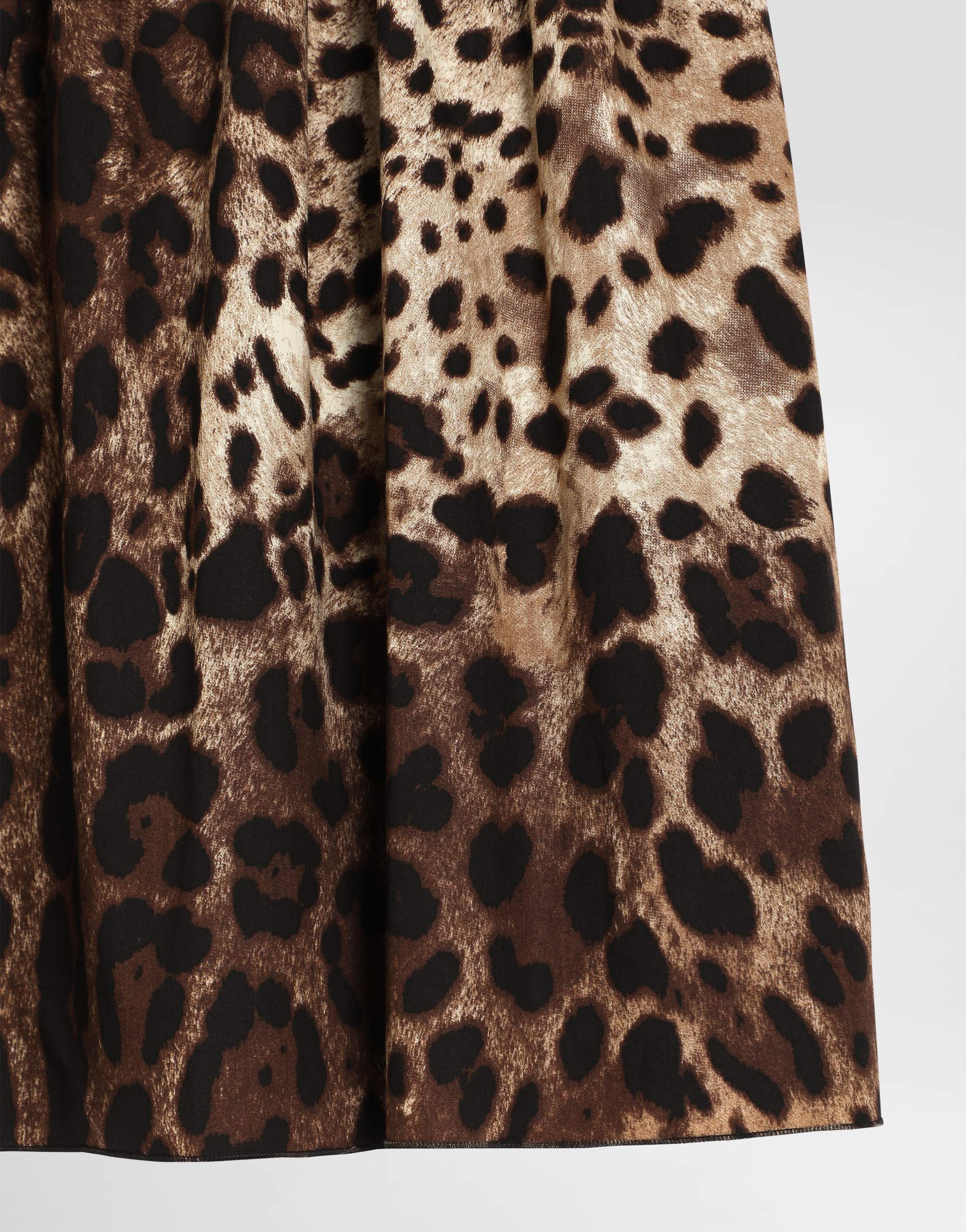 Dolce & Gabbana Leopard-print Poplin Dress In Animal Print
