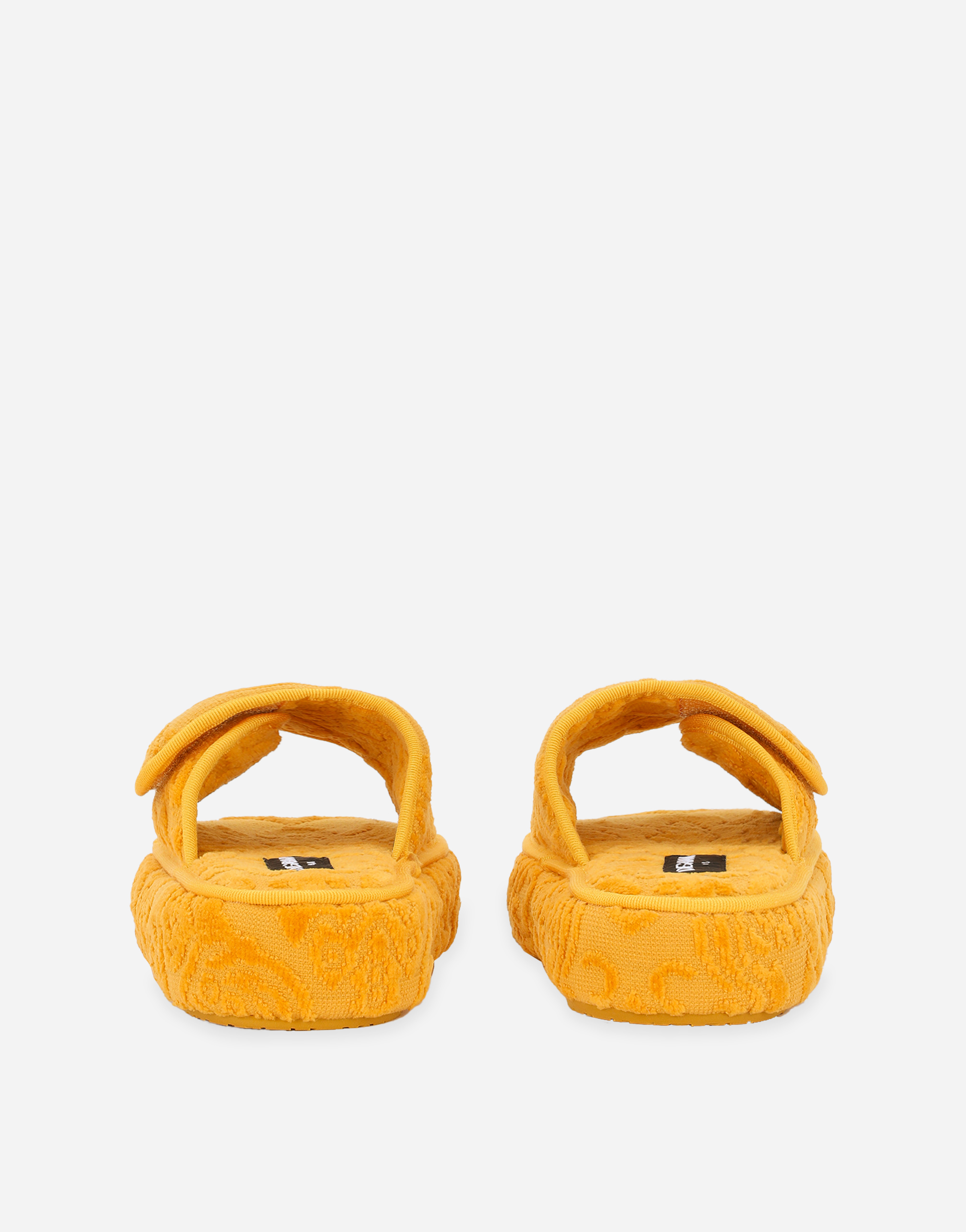 Dolce & Gabbana Terry Cotton Plateau Slippes In Multicolor