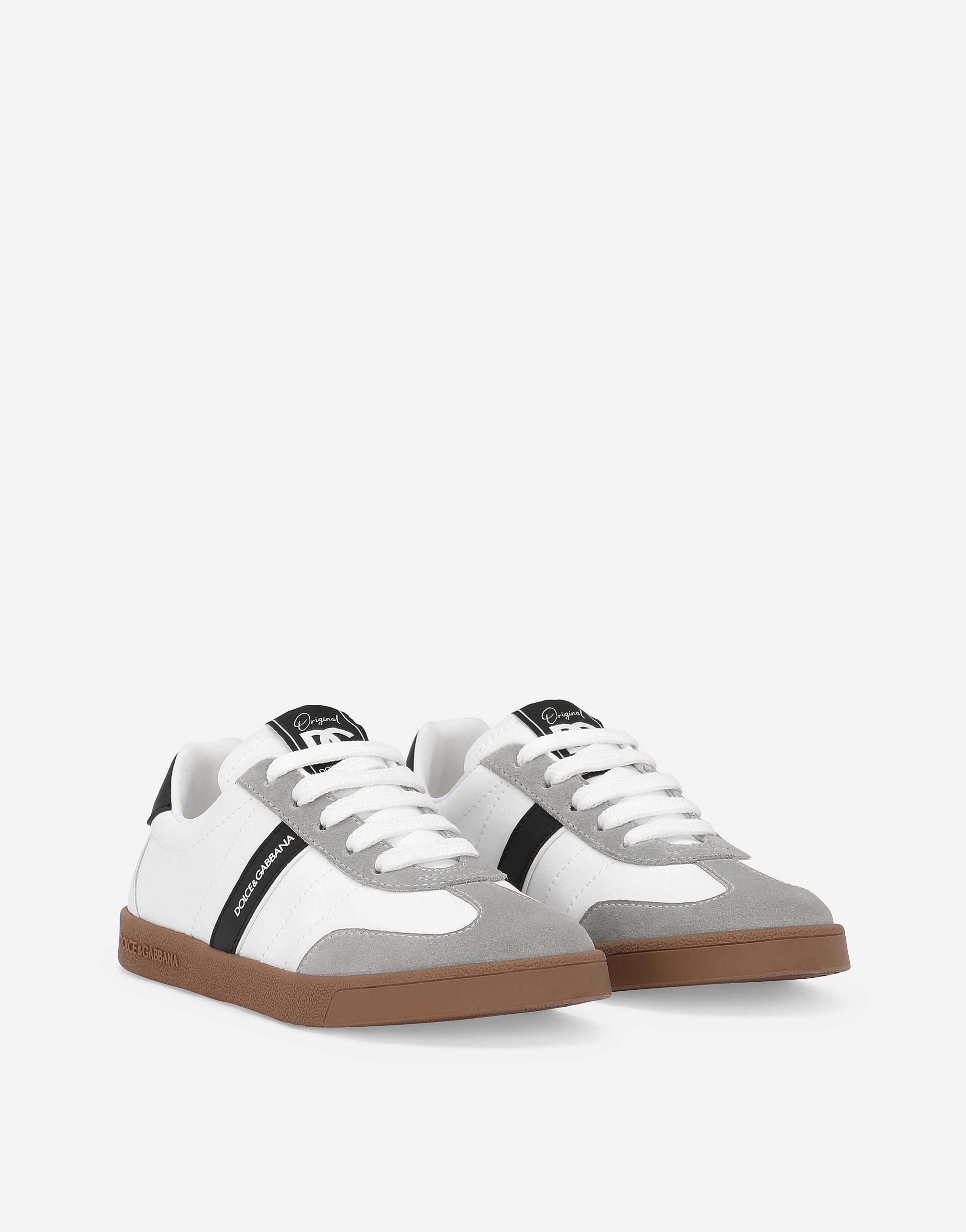 Shop Dolce & Gabbana Dg Original Calfskin Low-top Sneakers With Dolce&gabbana Logo In White