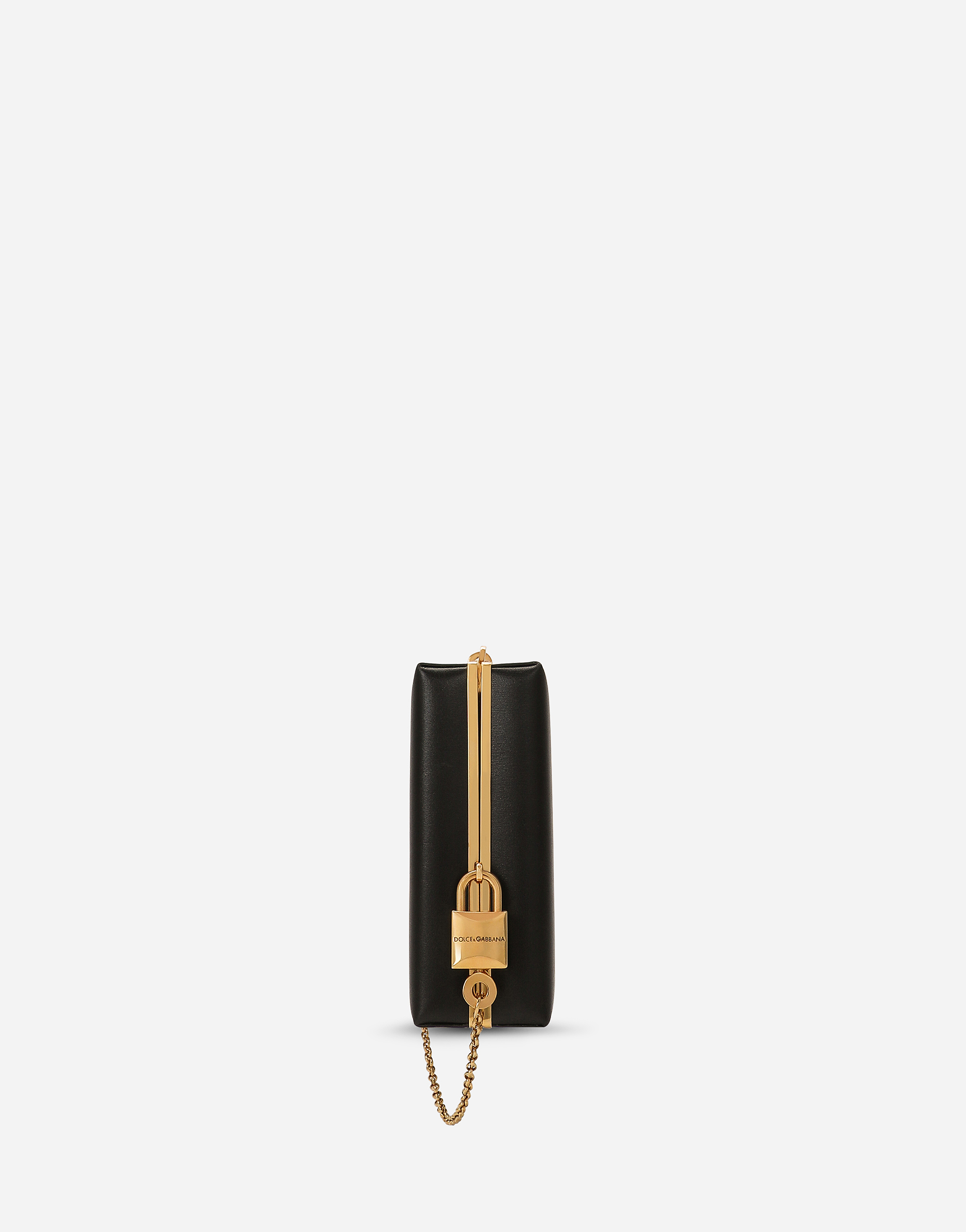 Dolce & Gabbana Elegant Mini Handbag With Distinctive Gold-tone Accents In Black