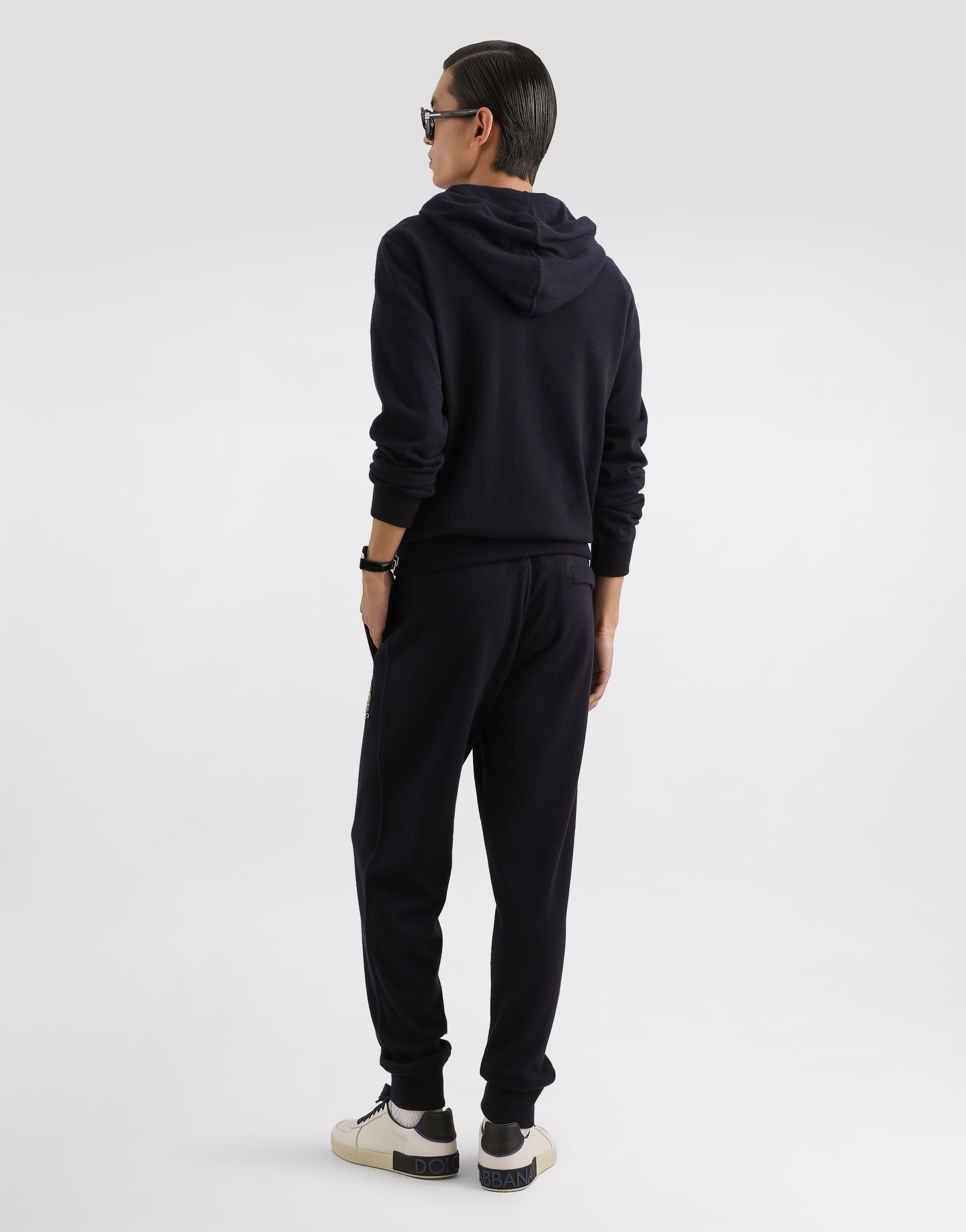 Dolce & Gabbana Smooth Cashmere Sweatshirt - Man Sweaters And Cardigans Blue 46 