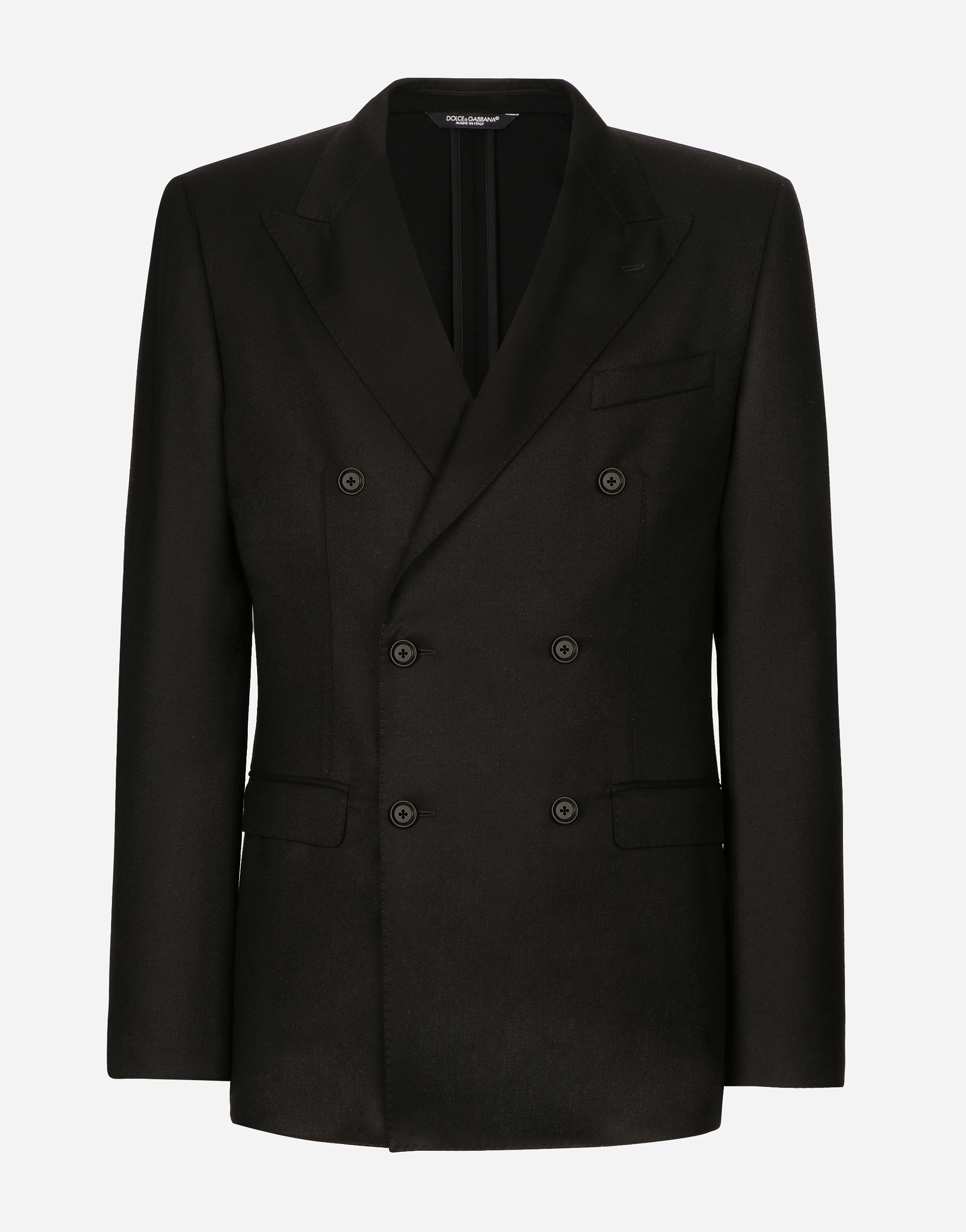 Dolce & Gabbana Double-breasted Wool Taormina-fit Jacket - Man Suits And Blazers Black