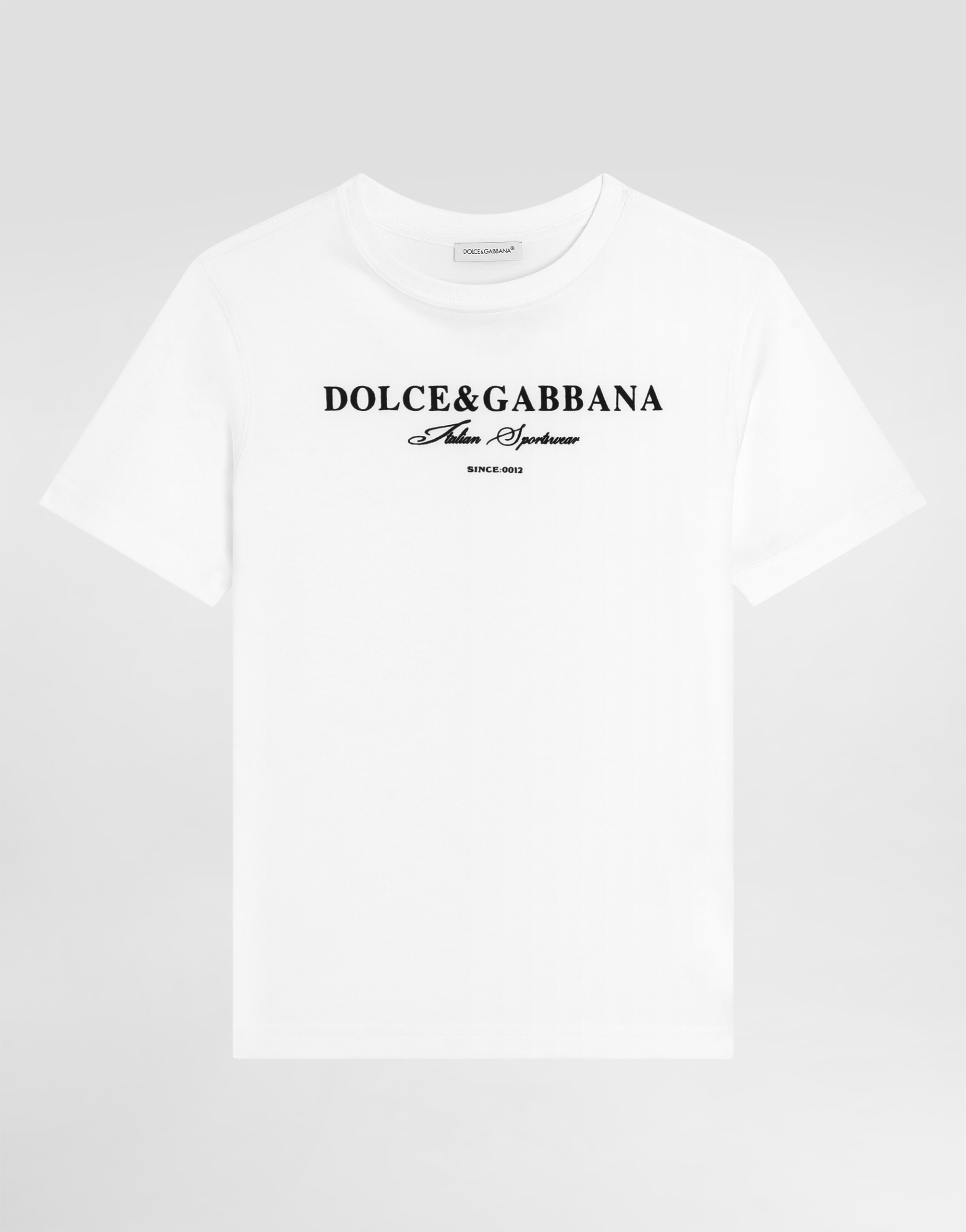トップス dolce&gabbana #dgfamiy t shirt Short-sleeved jersey t-shirt with Dolce&Gabbana print in White for