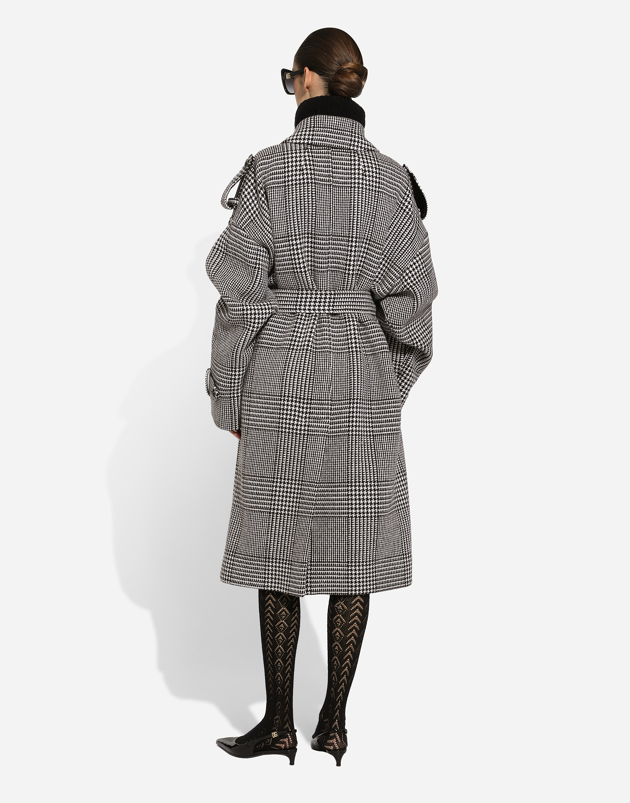 Dolce & Gabbana Check-pattern Coat In Multicolor