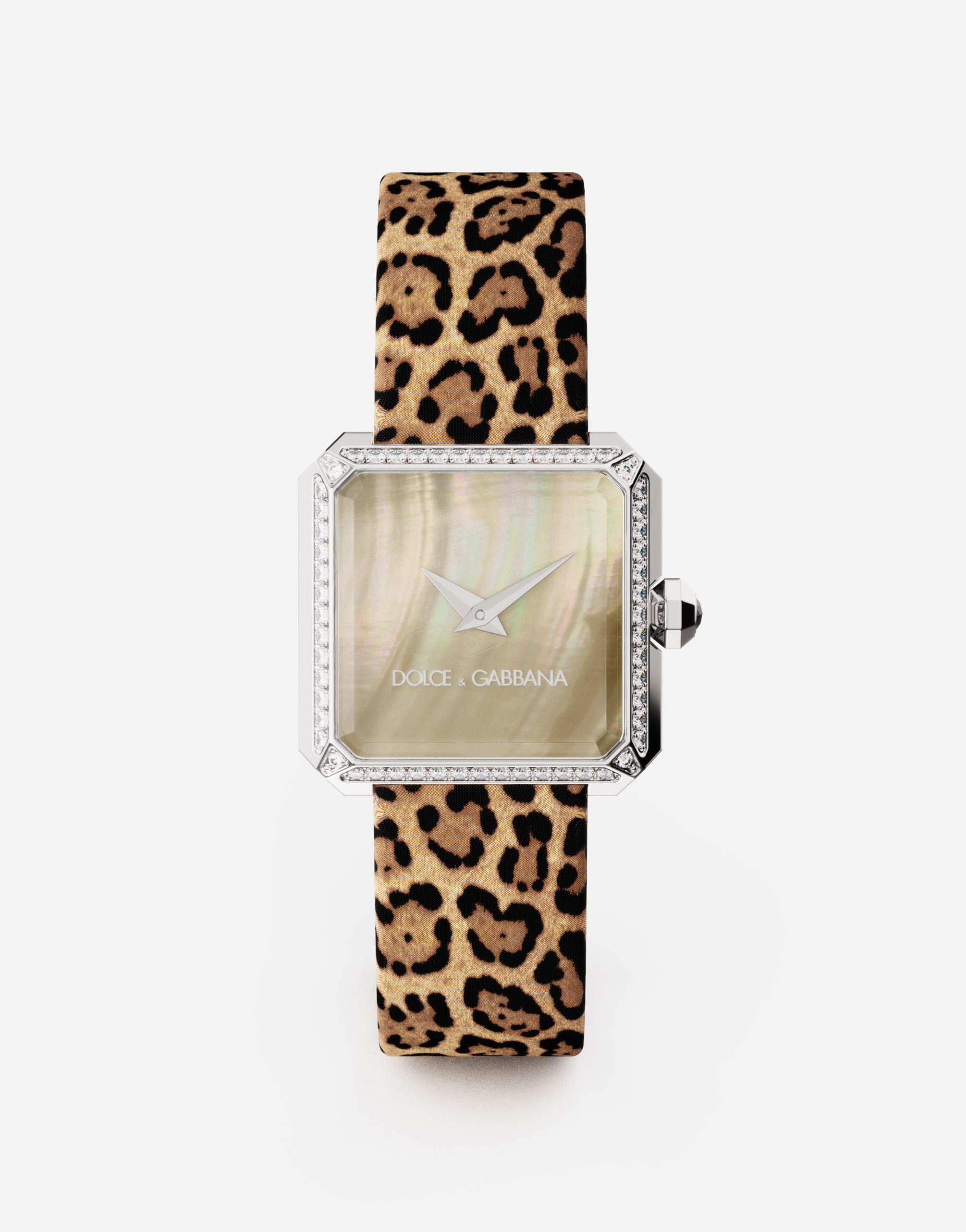 Dolce & Gabbana Steel Watch With Diamonds Leo Print Female Onesize