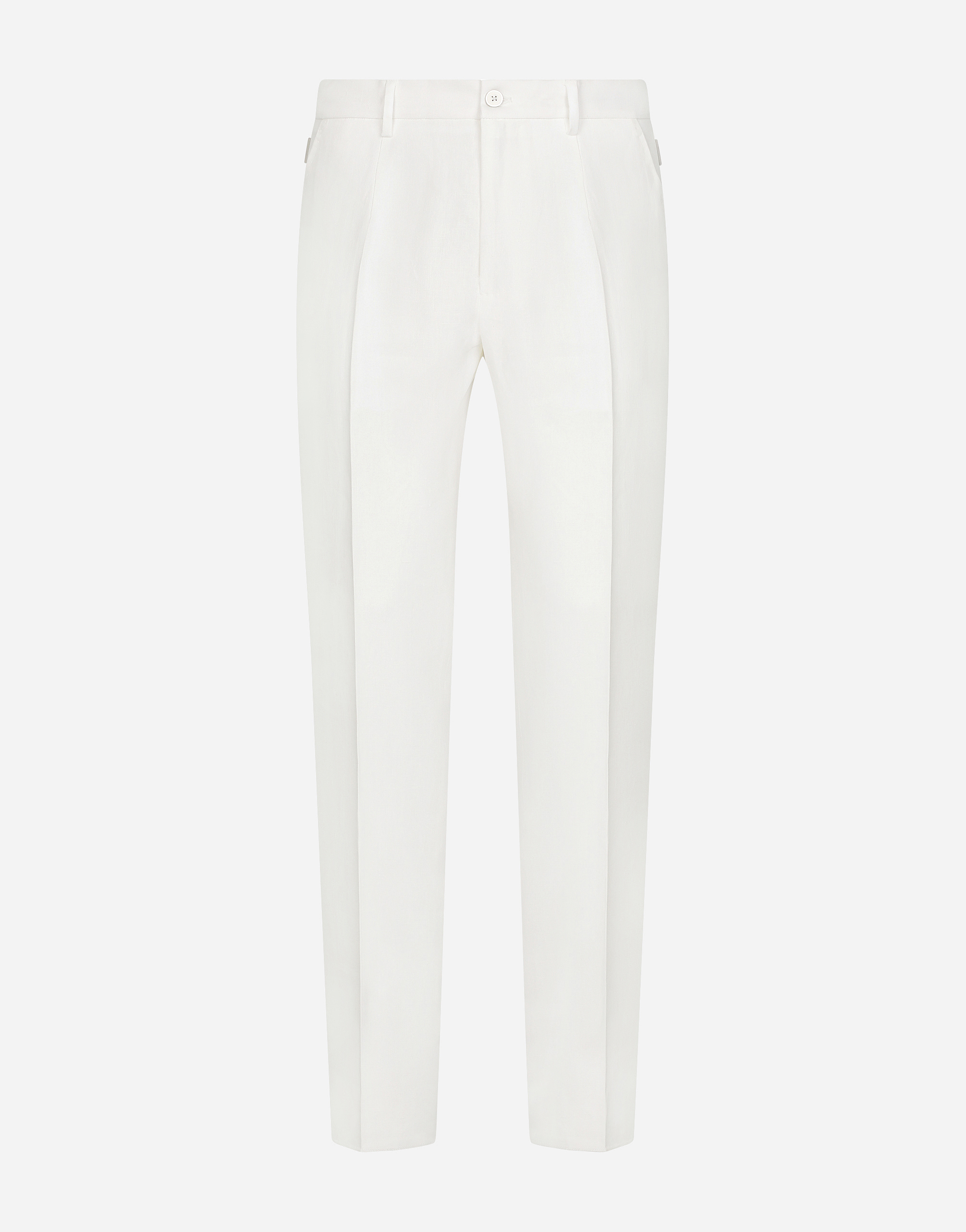 Dolce & Gabbana Linen Pants - Man Pants And Shorts White