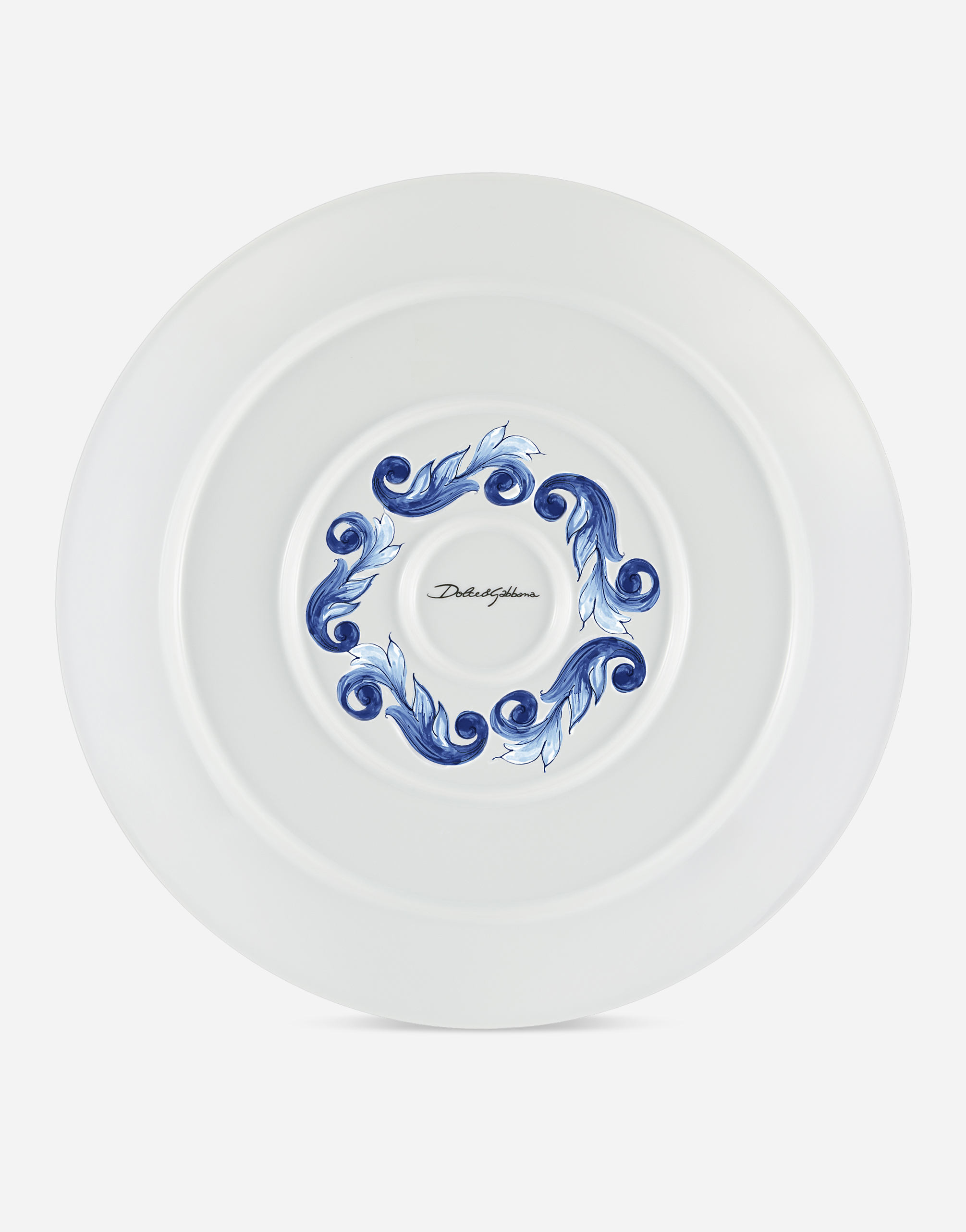 Dolce & Gabbana Porcelain Platter In Multicolor