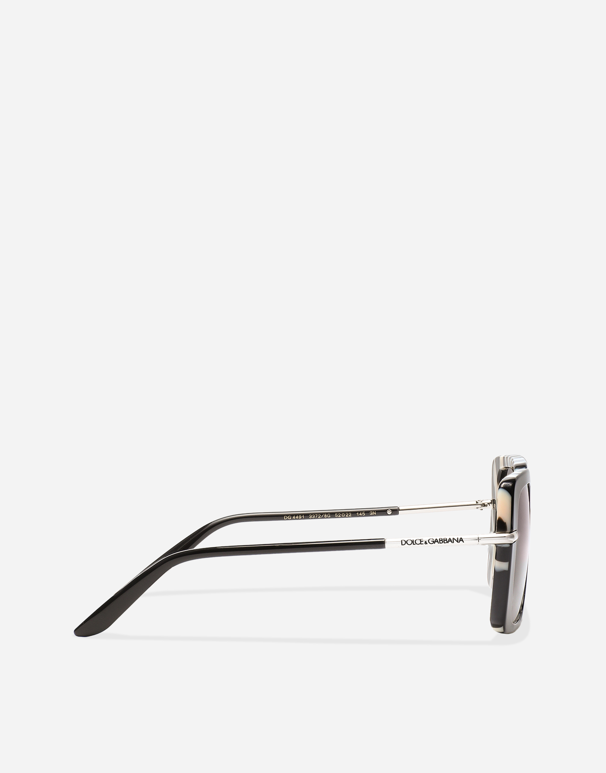 Dolce & Gabbana Dna Sunglasses In Black On Zebra Print