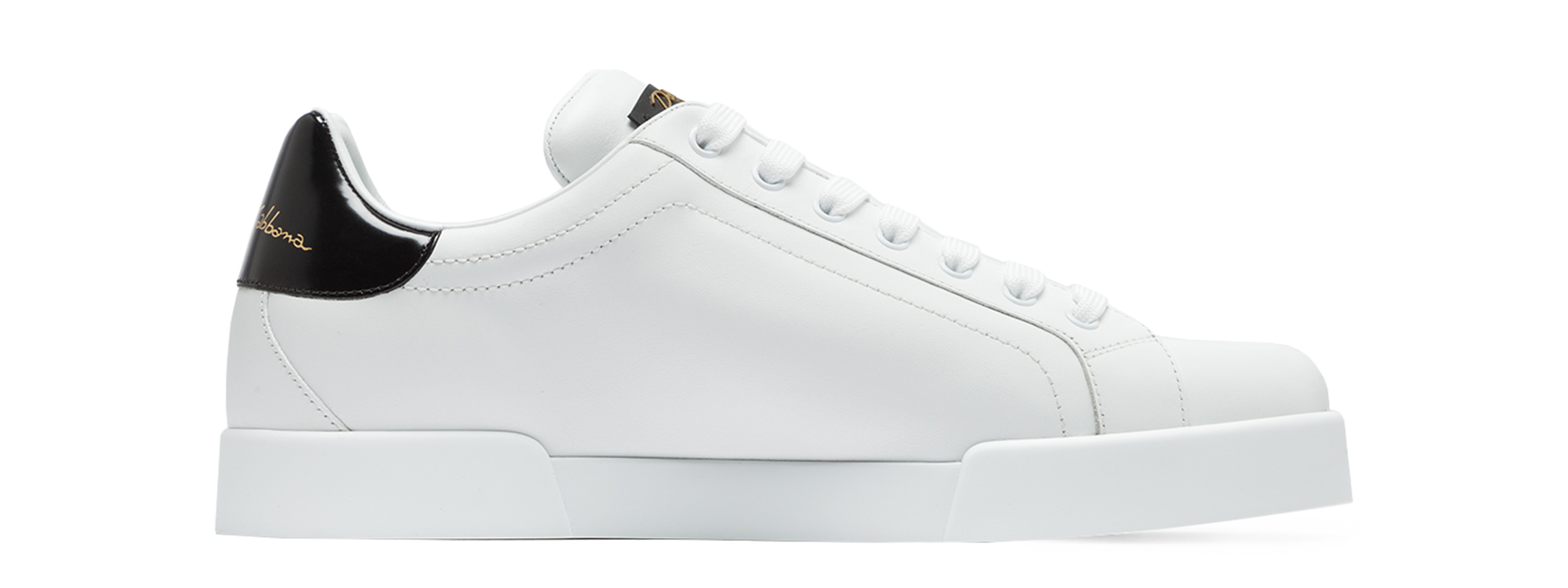 Leather Portofino sneakers Men in WHITE for Dolce Gabbana US
