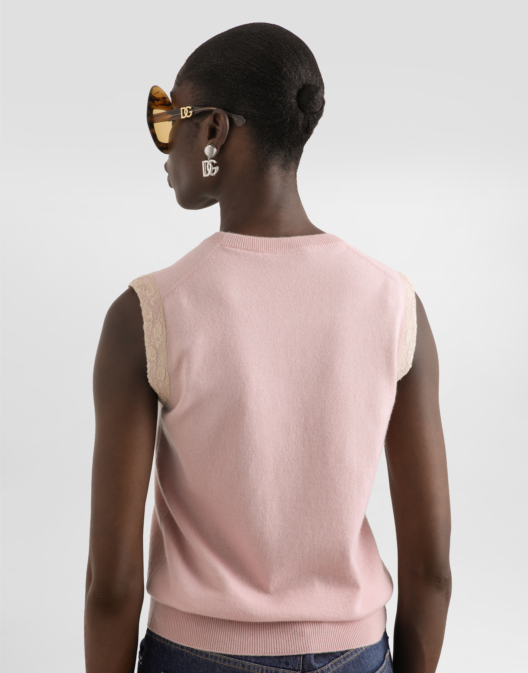  Dolce & Gabbana Cashmere Tank Top - Frau Strickwaren Pink 40 