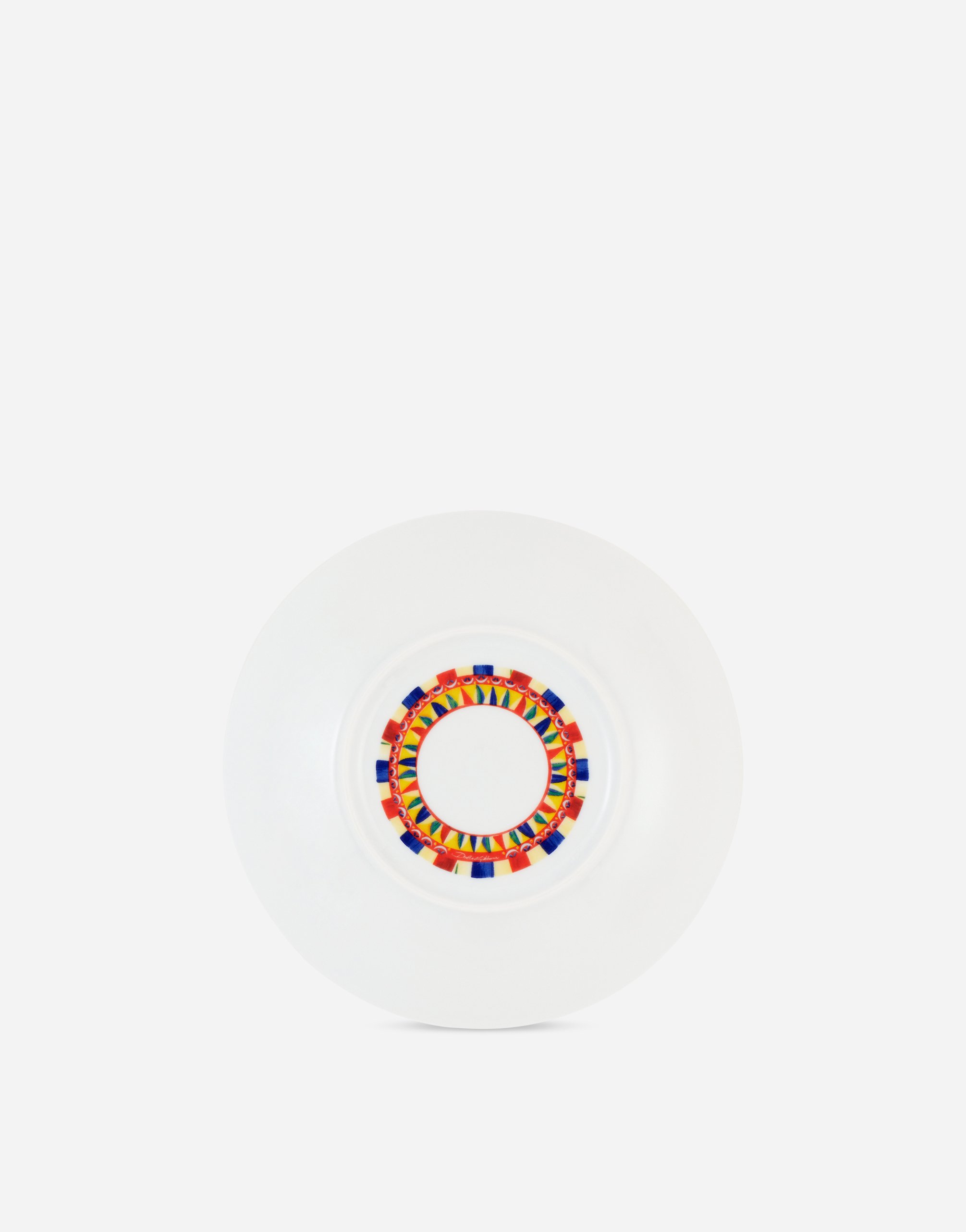 Shop Dolce & Gabbana Set 2 Porcelain Dessert Plates In Multicolor