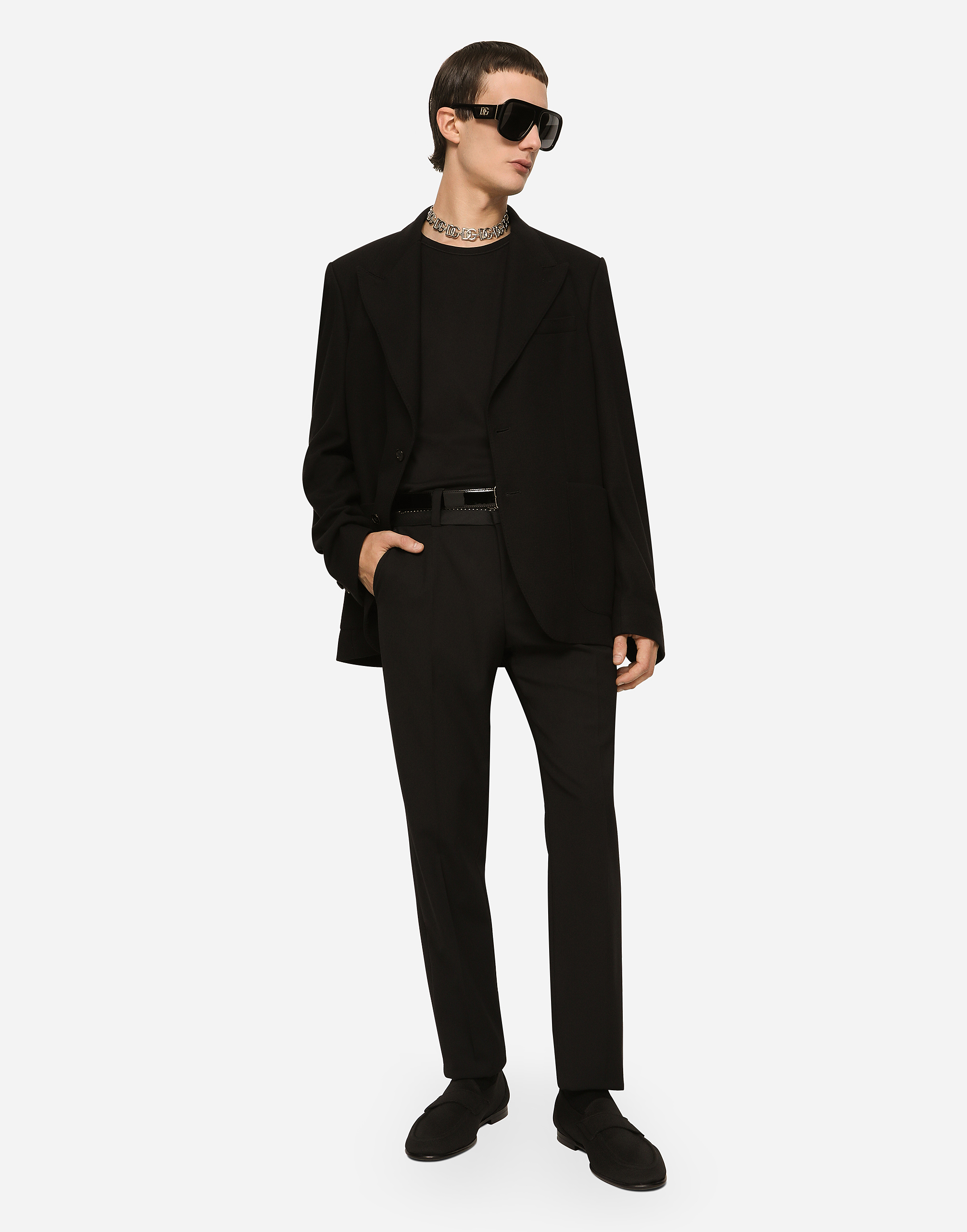 DOLCE & GABBANA SINGLE-BREASTED JERSEY JACKET