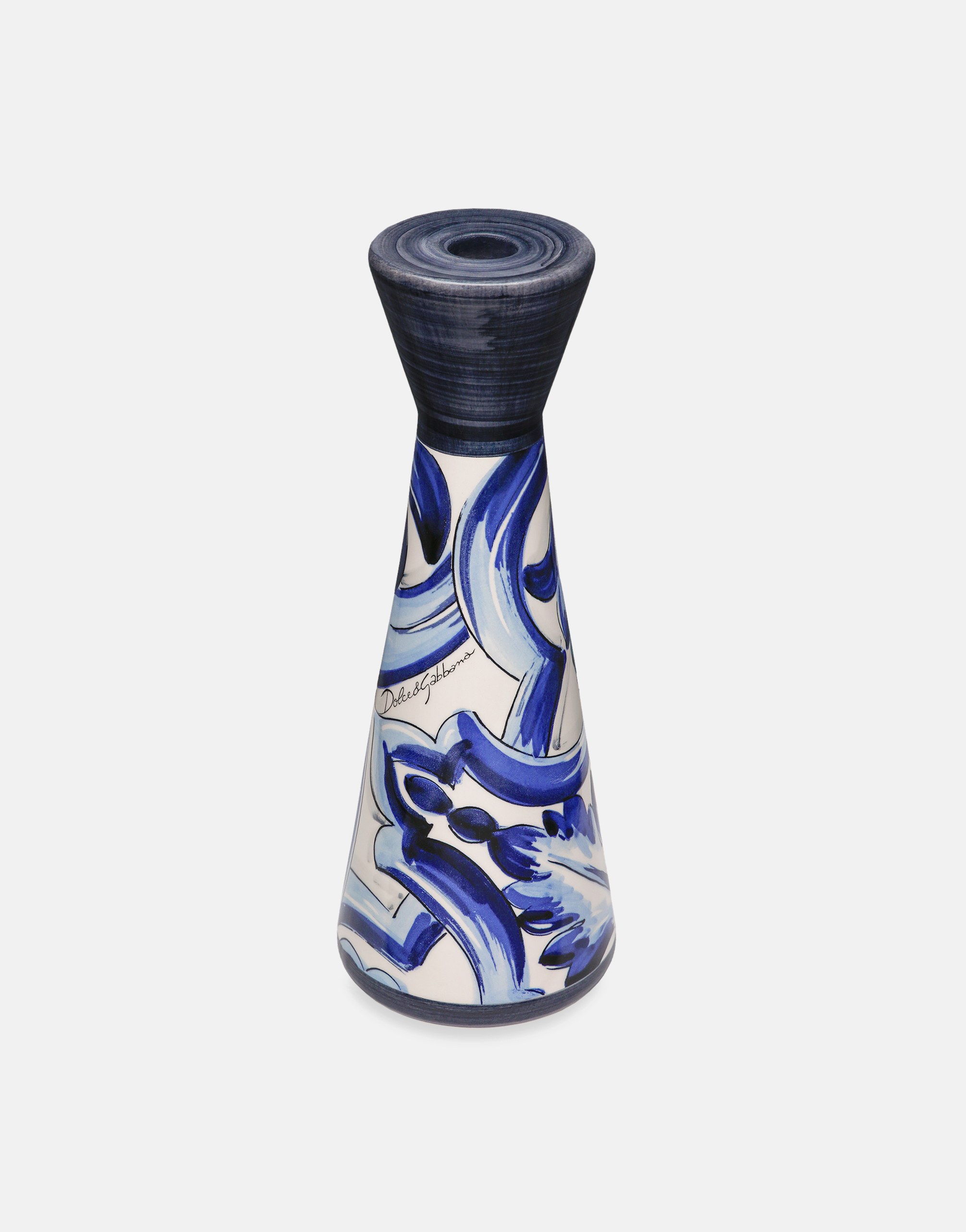 Dolce & Gabbana Dolce Blu Mediterraneo Medium Candle Holder In Blue