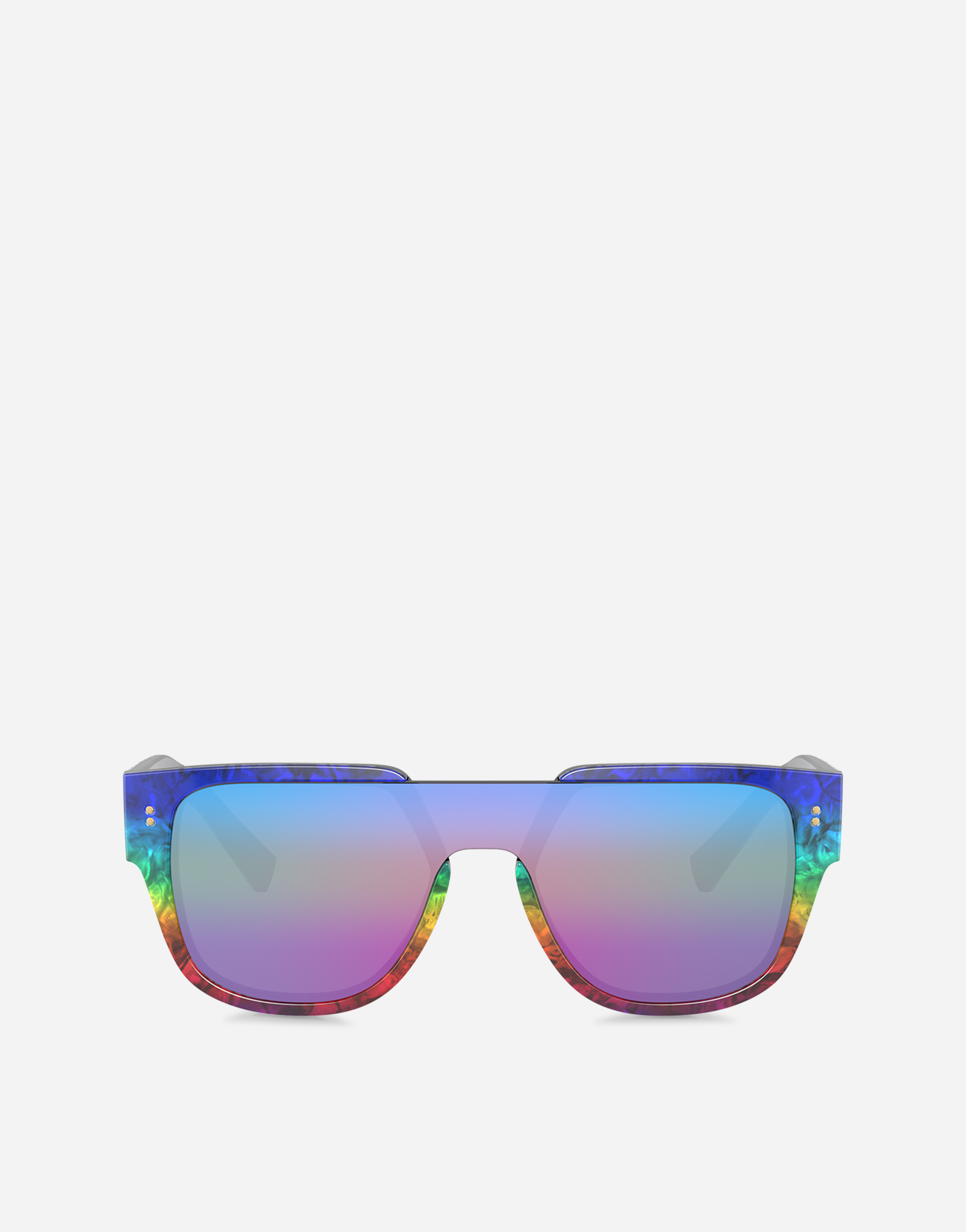 虹色のメンズ Iridescent rainbow sunglasses | Dolce&Gabbana®