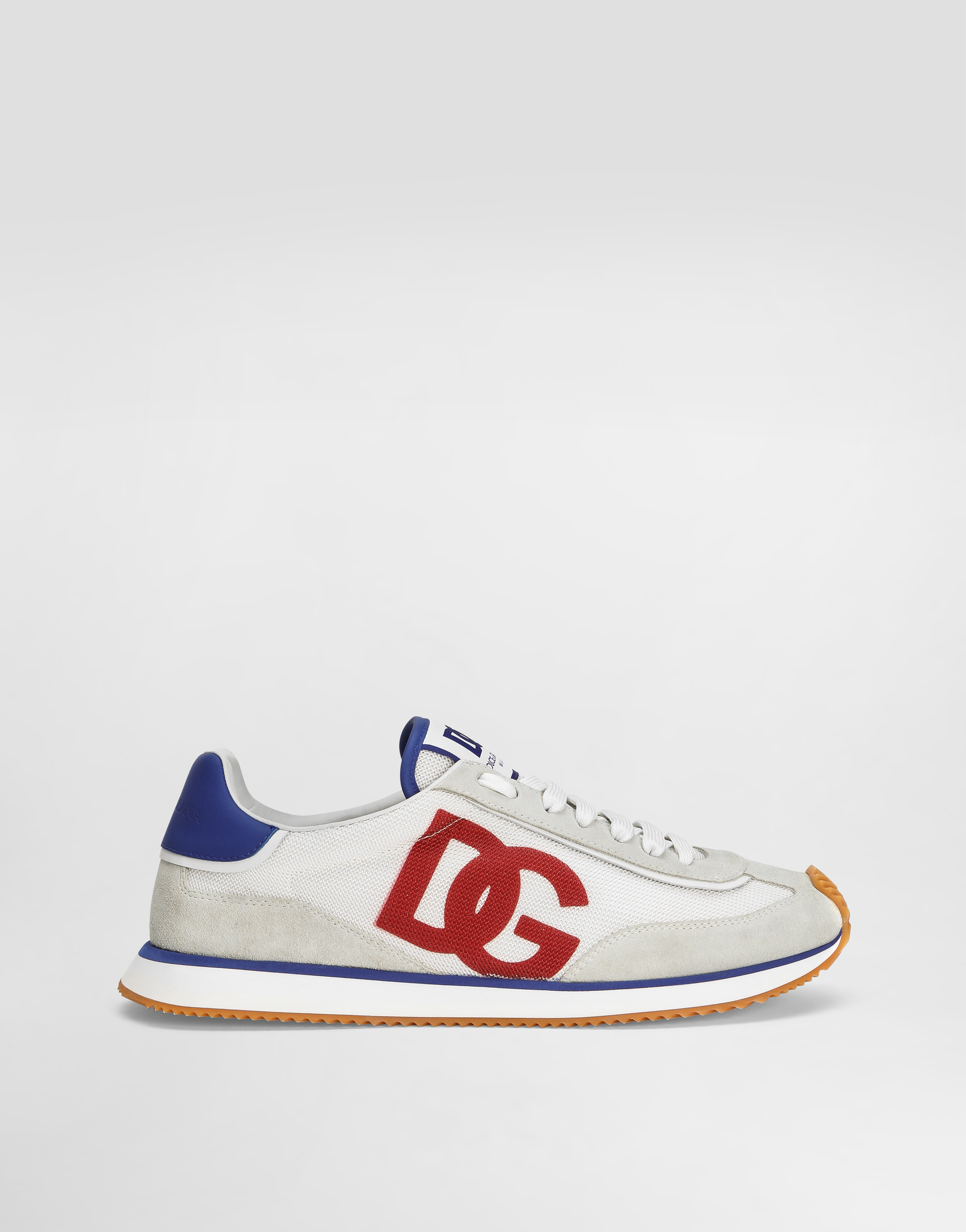 Dolce & Gabbana Cushion Low-top Sneakers Featuring Contrasting Elements In Bianco/rosso