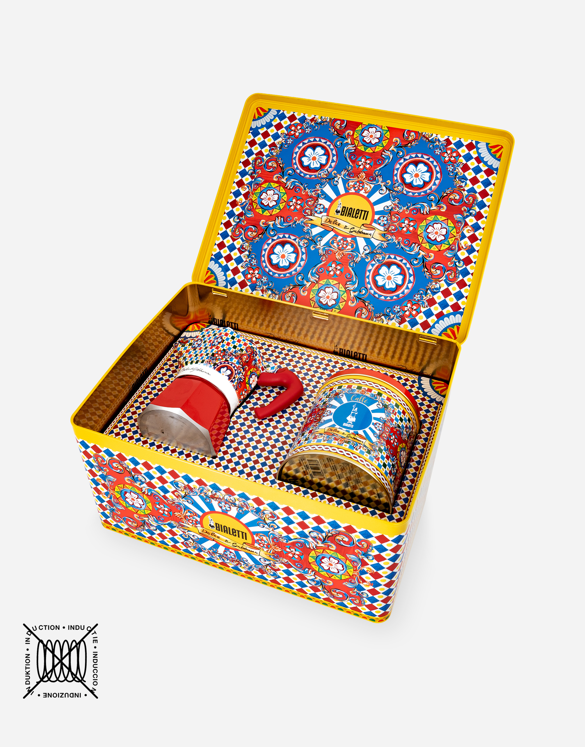 Shop Dolce & Gabbana Box Moka Medium + Caffé Perfetto Bialetti Dolce&gabbana In Multicolor