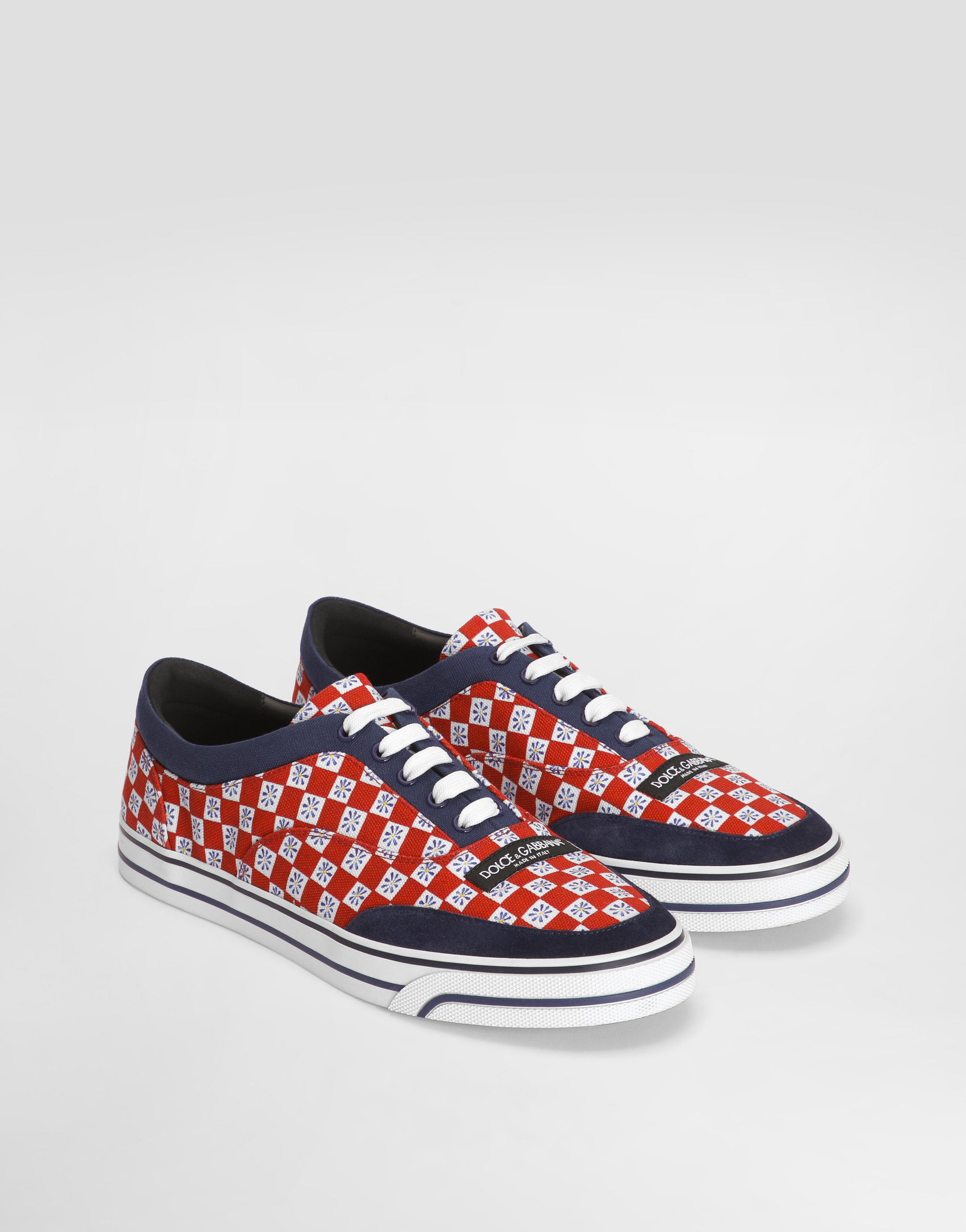  Dolce & Gabbana Zapatillas Dg Sailing En Lona Estampada Con Motivo Carretto - Hombre Zapatillas Multicolor 43 