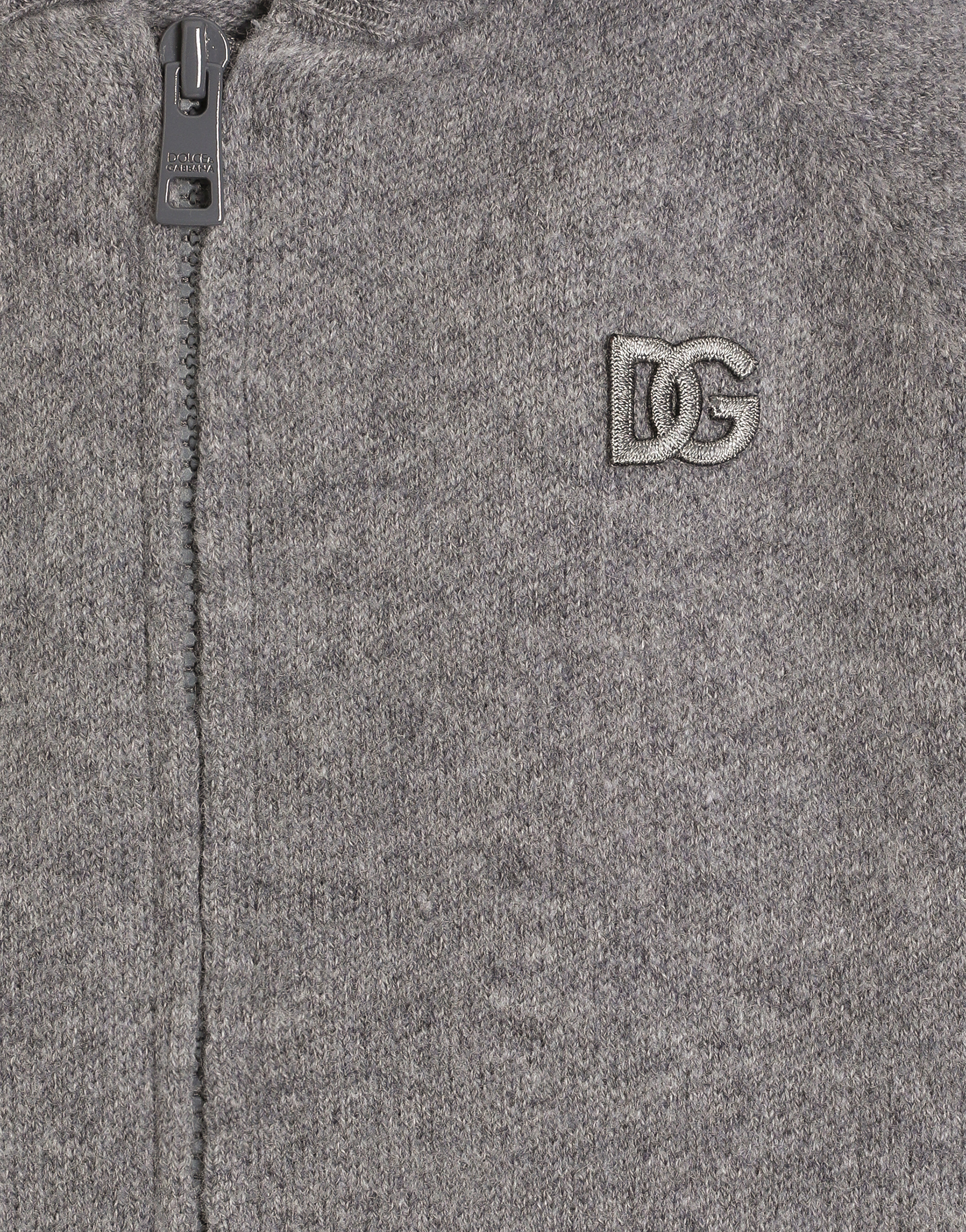  Dolce & Gabbana Wool And Cashmere Hooded Cardigan - Mann Tops Grau 3/6 Months 