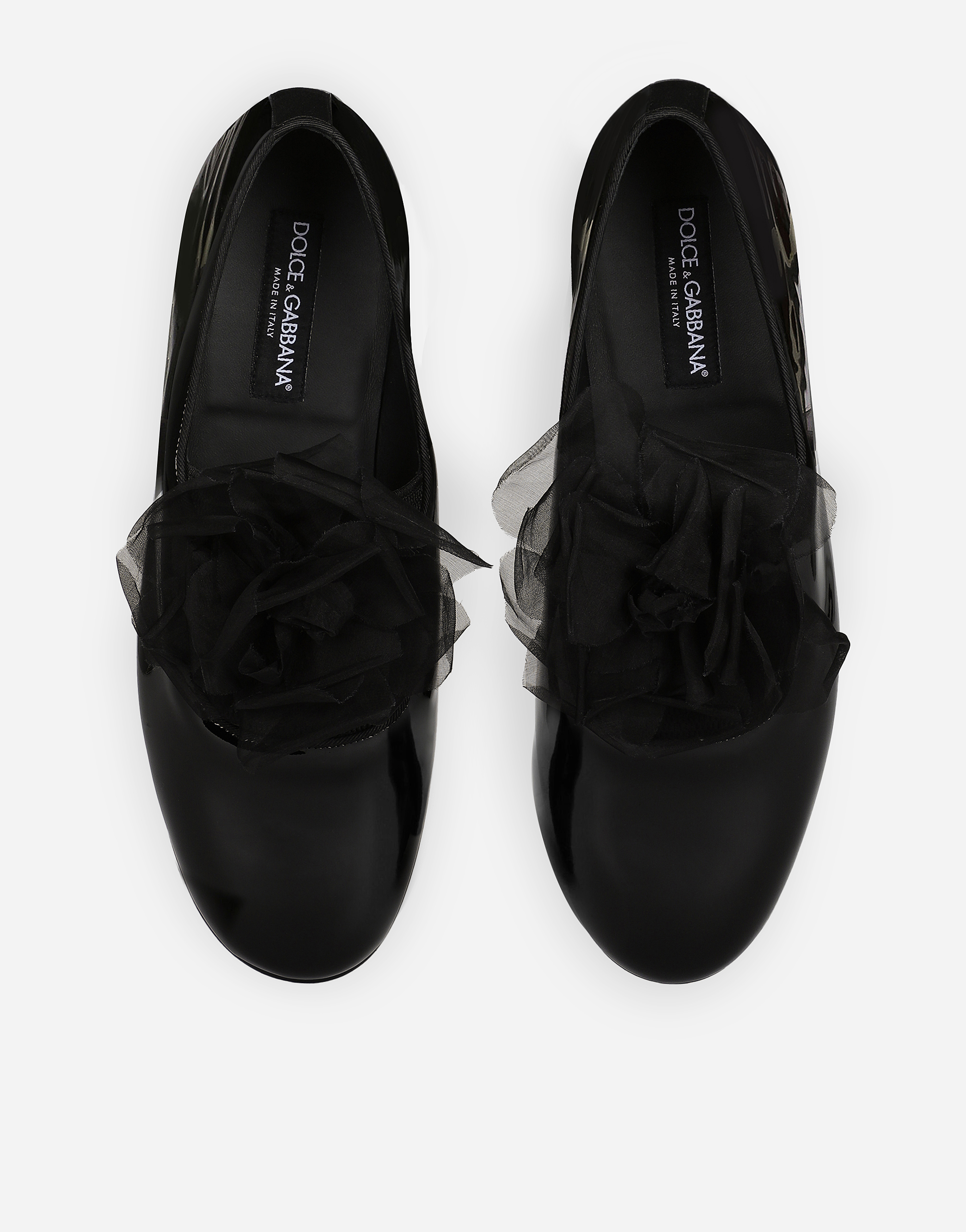Dolce & Gabbana Slipper Mit Blumenapplikation In Black