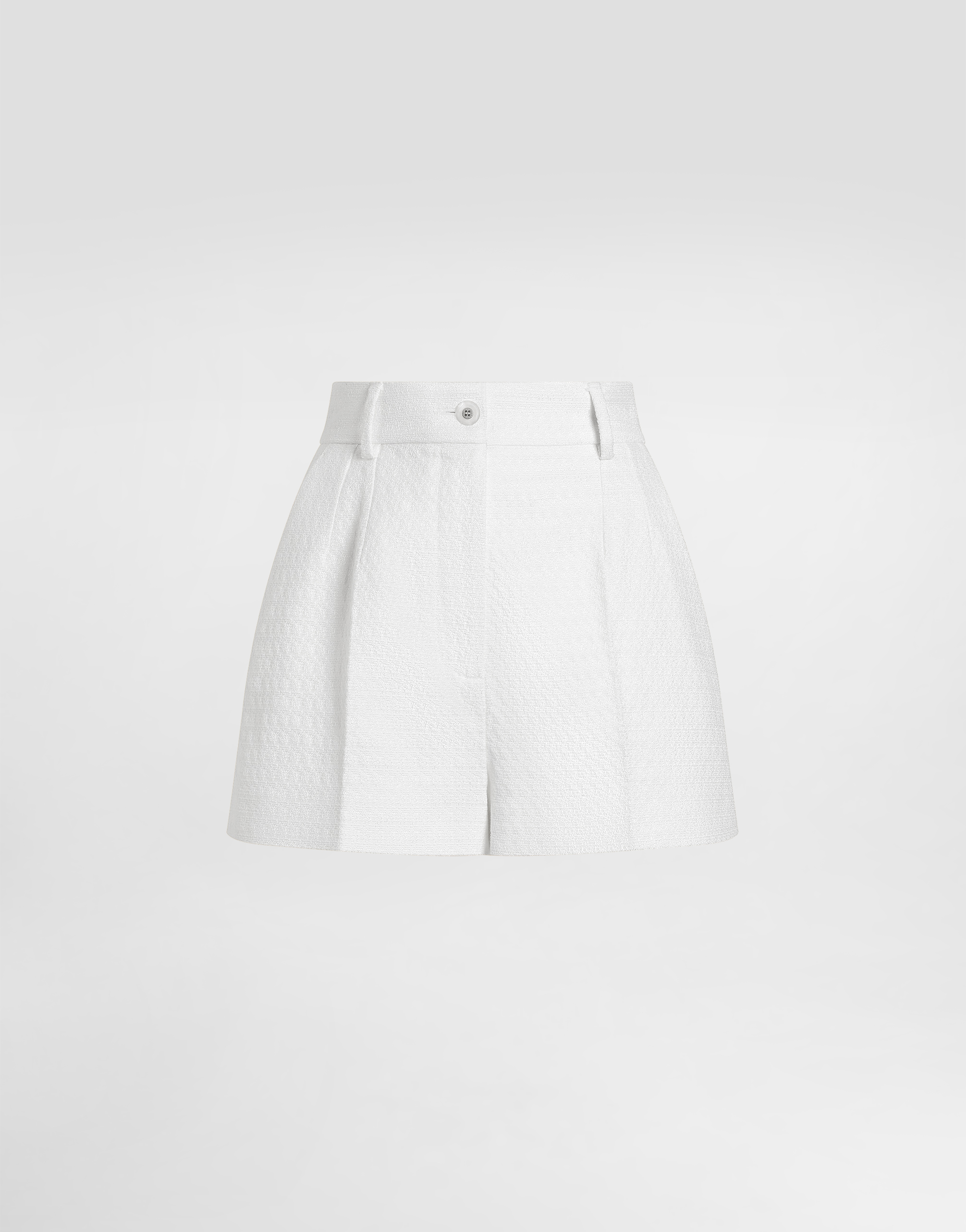 Dolce & Gabbana Stretch Mat Shorts - Woman Pants And Shorts White