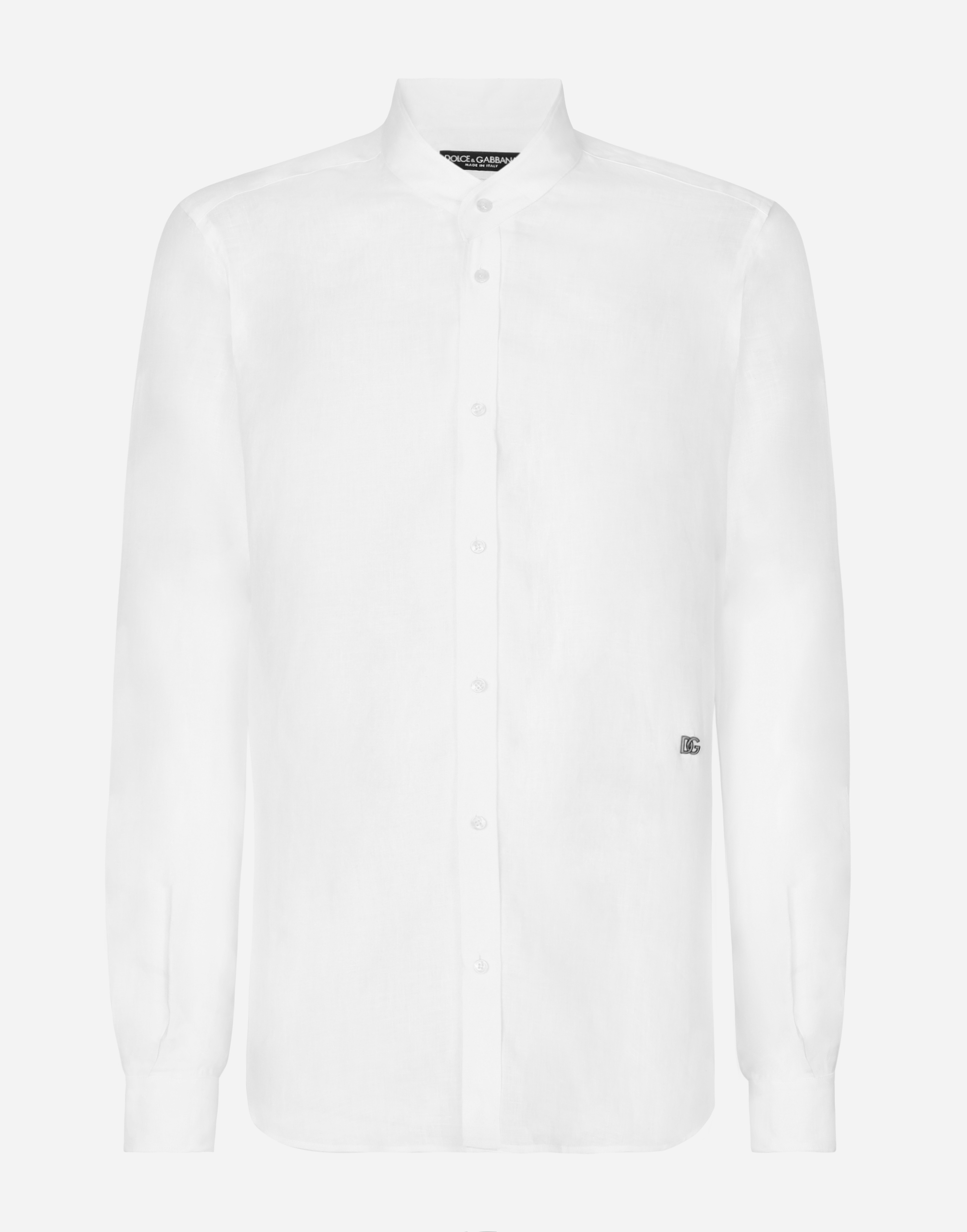 Linen Martini-fit shirt with DG hardware