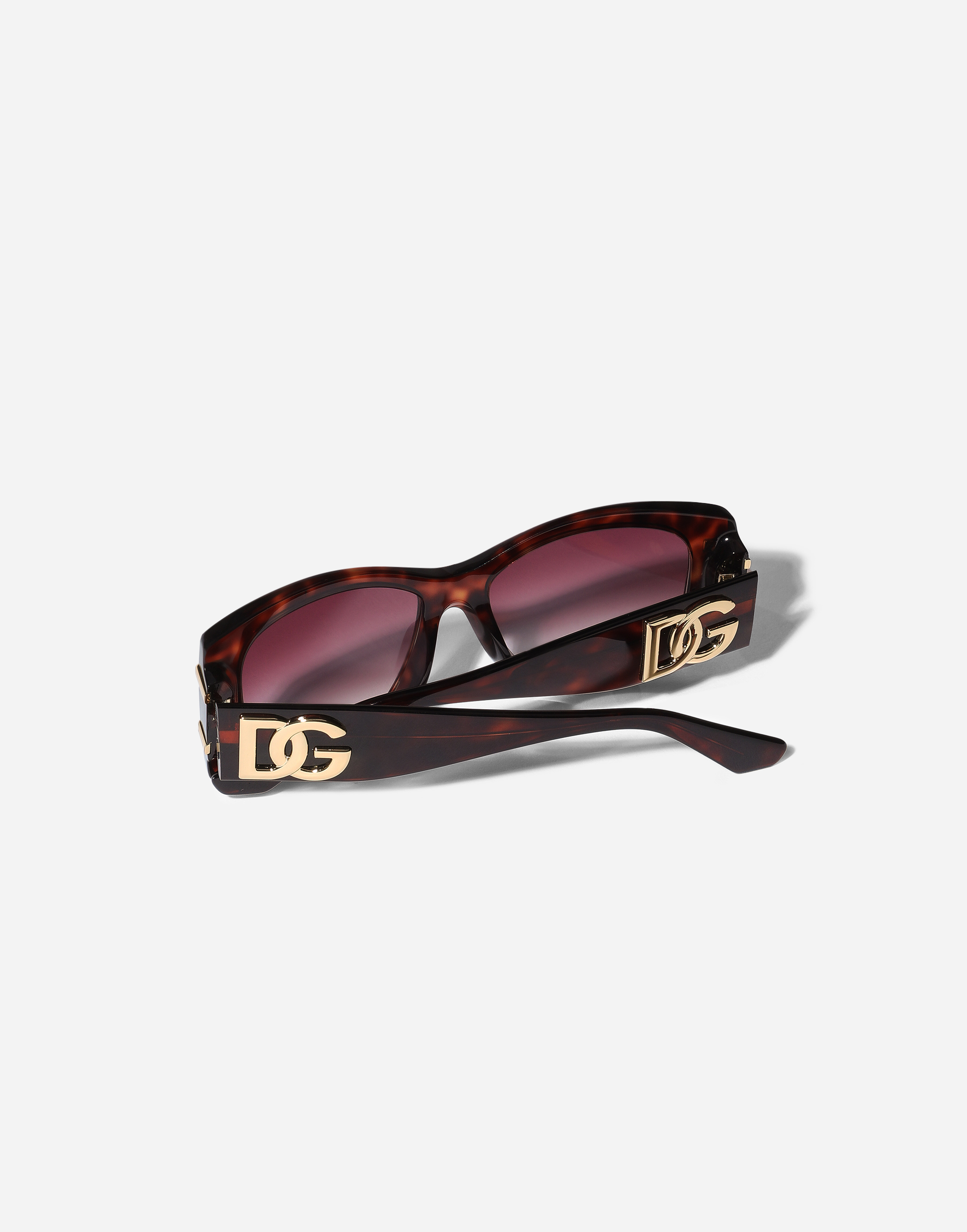 Dolce & Gabbana Dg Griffe Sunglasses In Red Havana