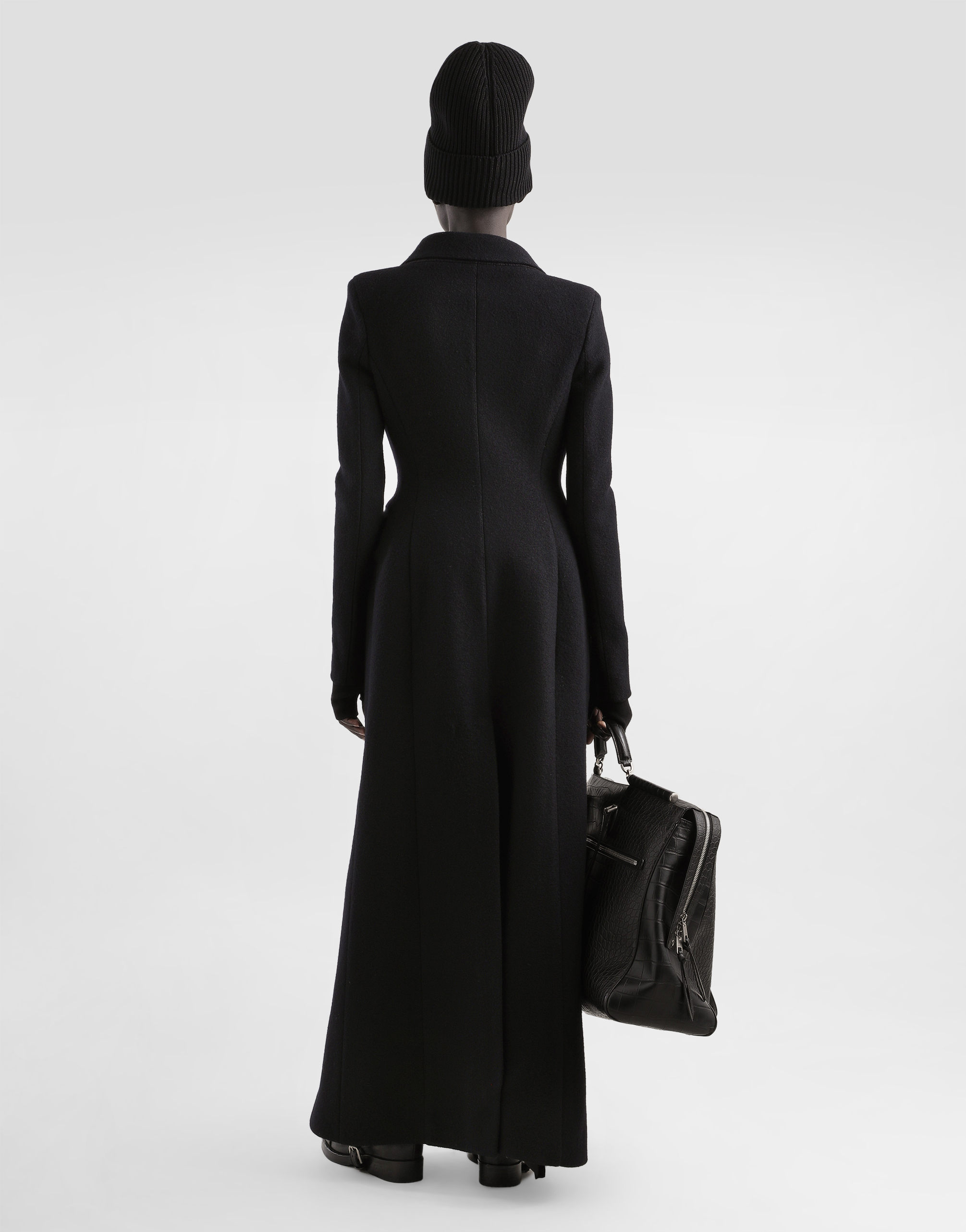 Dolce & Gabbana Double-breasted Coat In Black