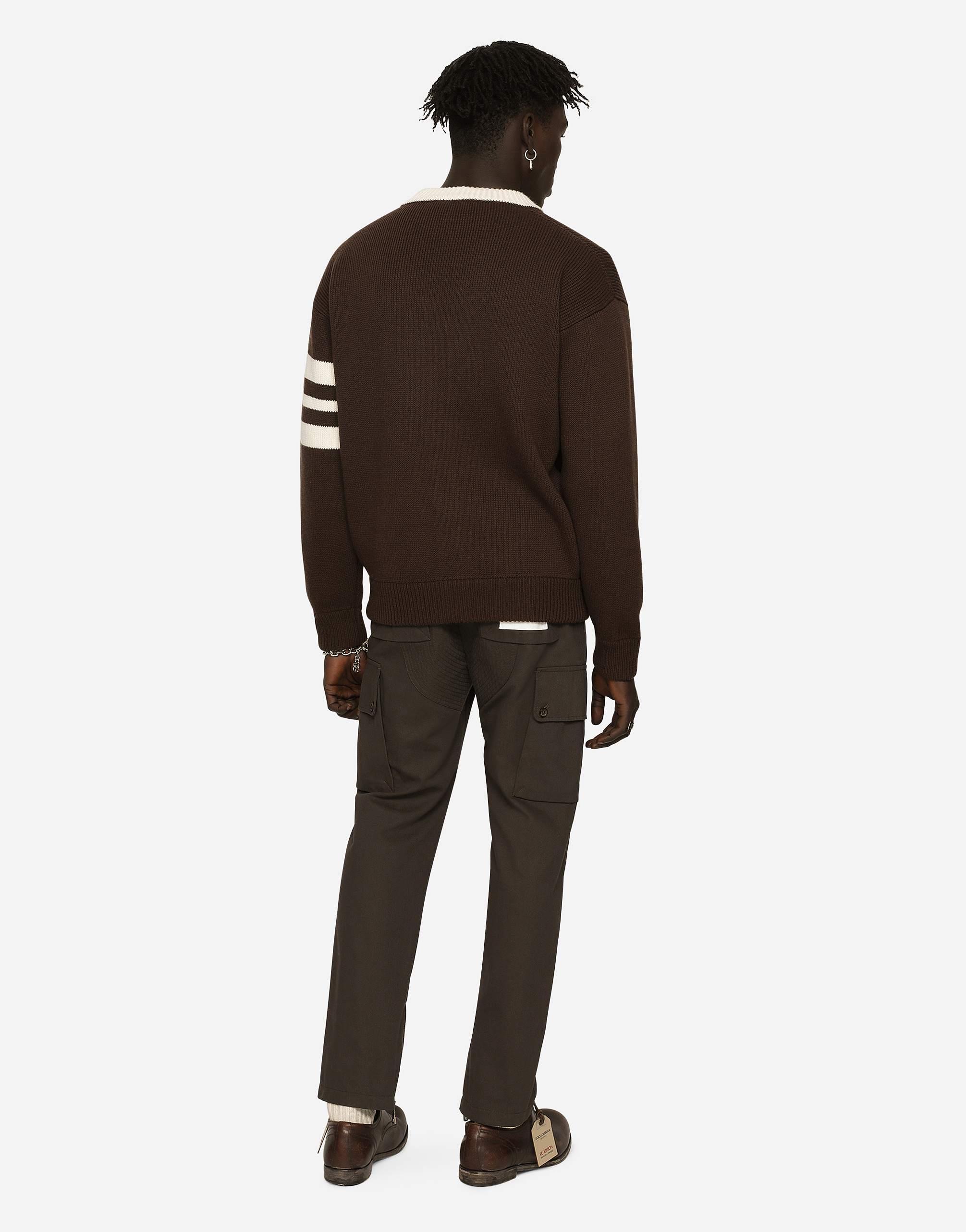 DOLCE & GABBANA COTTON TWILL CARGO BIKER PANTS