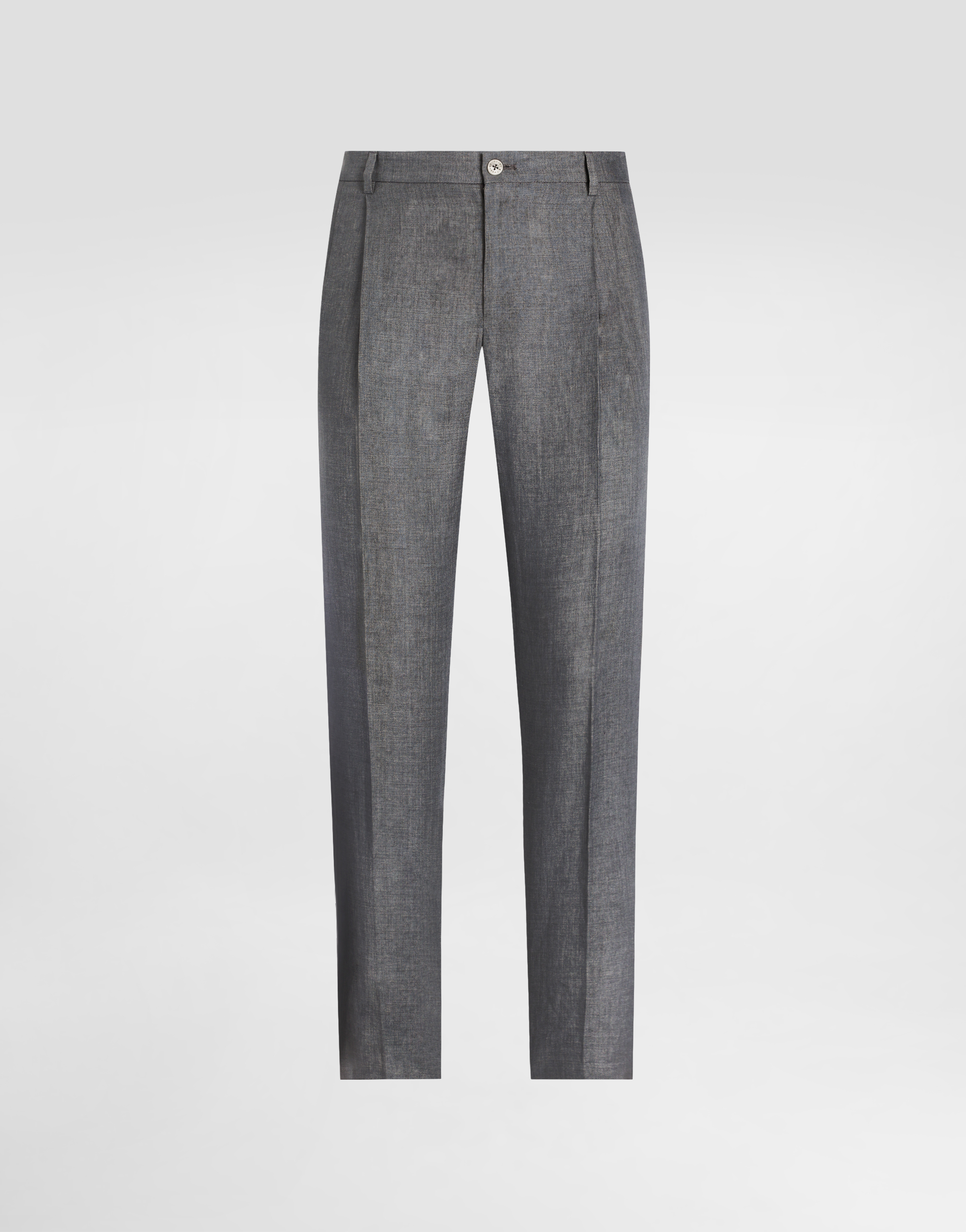 Washed linen canvas trousers