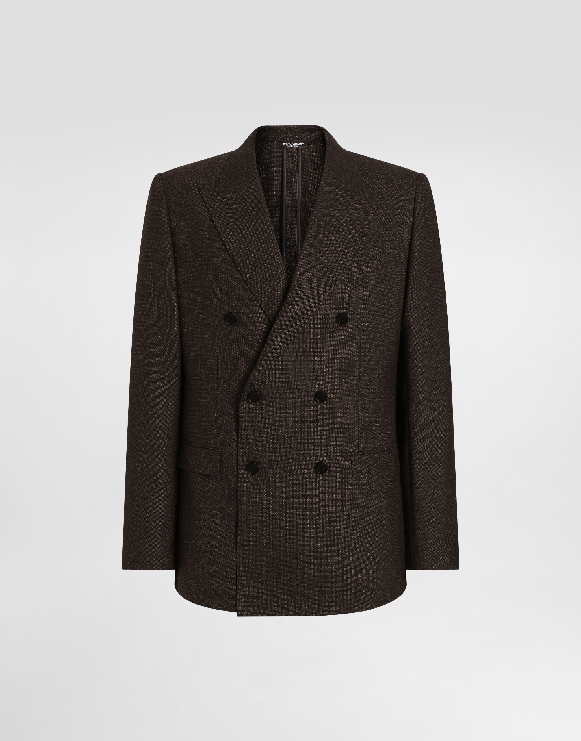 Double-breasted taormina wool jacket