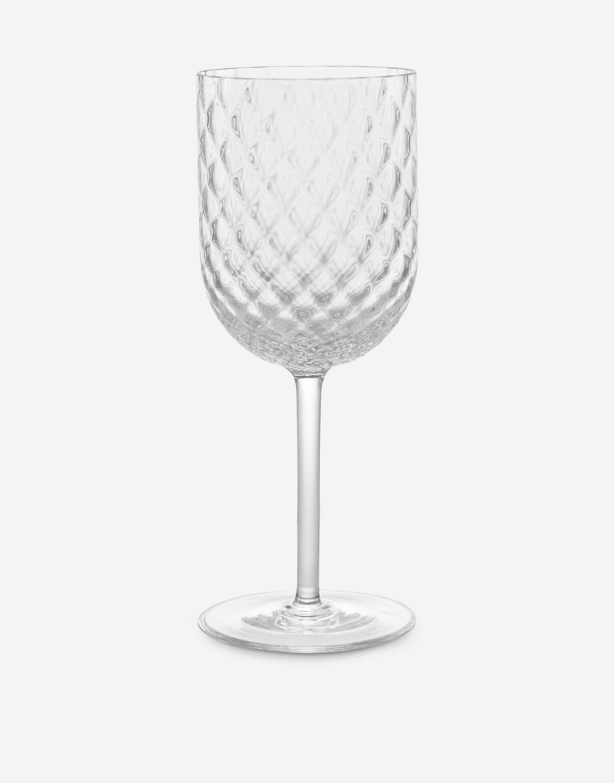 Dolce & Gabbana Hand-blown Murano Red Wine Glass In Multicolor
