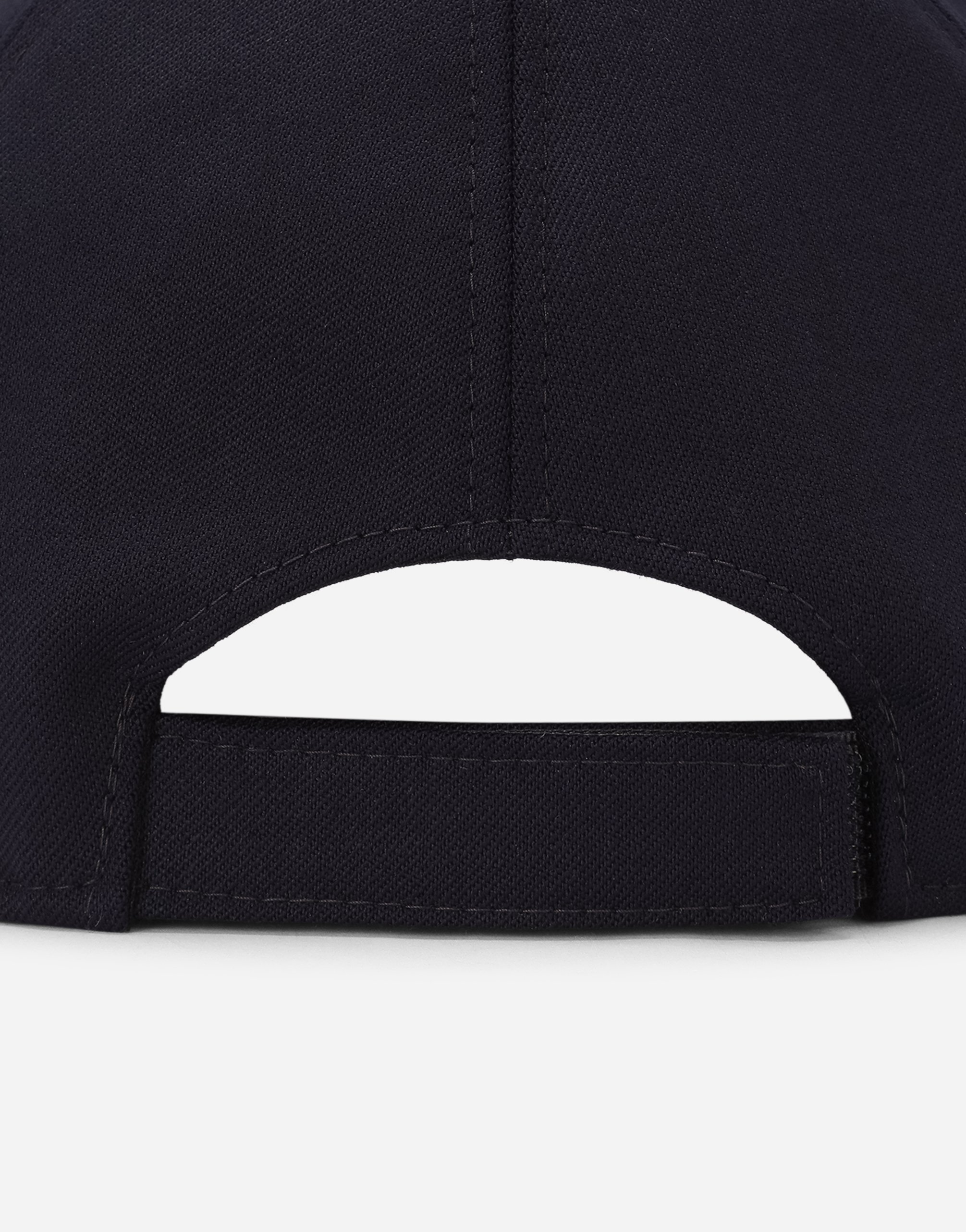 Shop Dolce & Gabbana Baseball Cap With Logo Tag In Blue