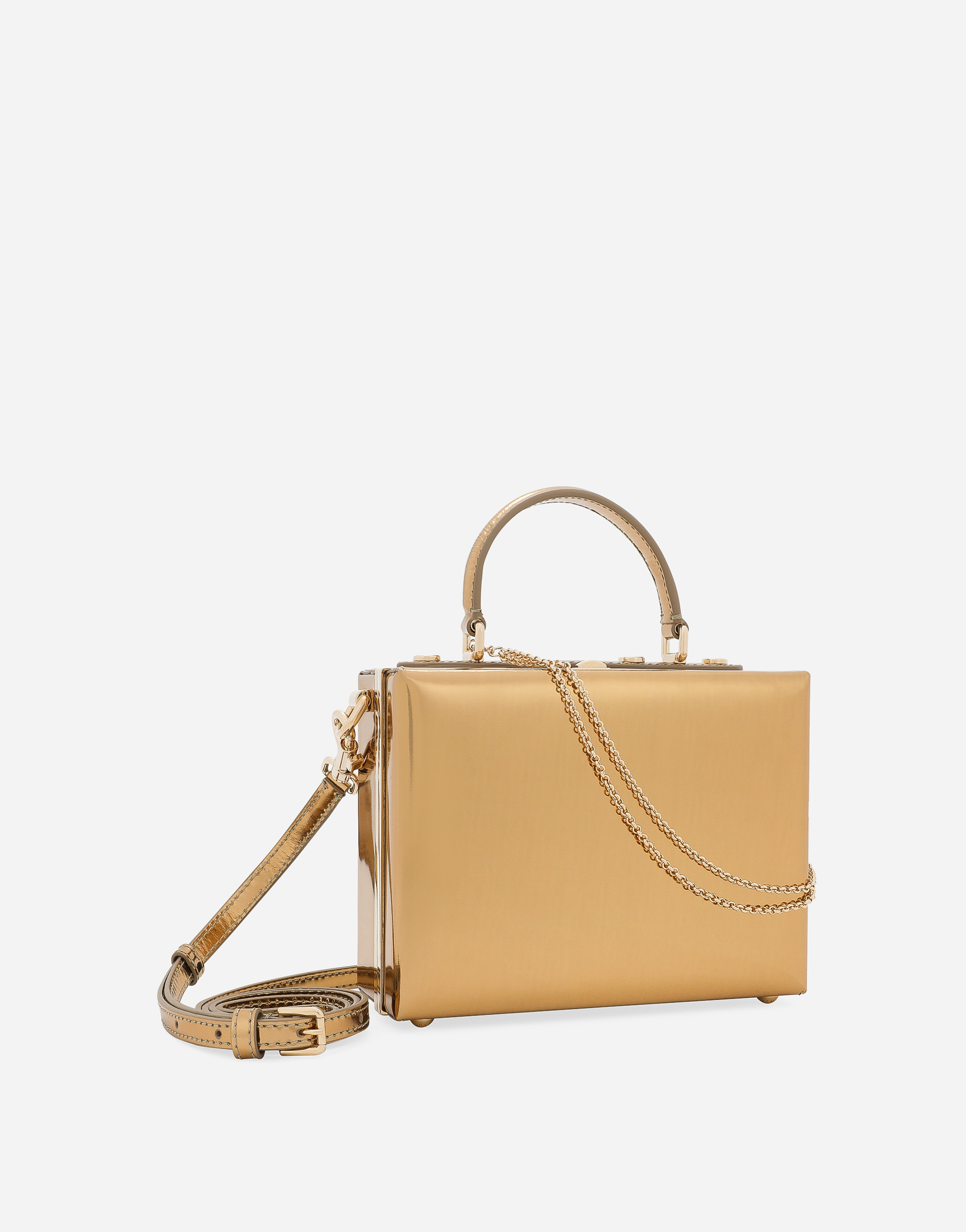  Dolce & Gabbana Dolce & Gabbana Dolce Box Handbag - Woman Handbags Gold Leather Onesize 