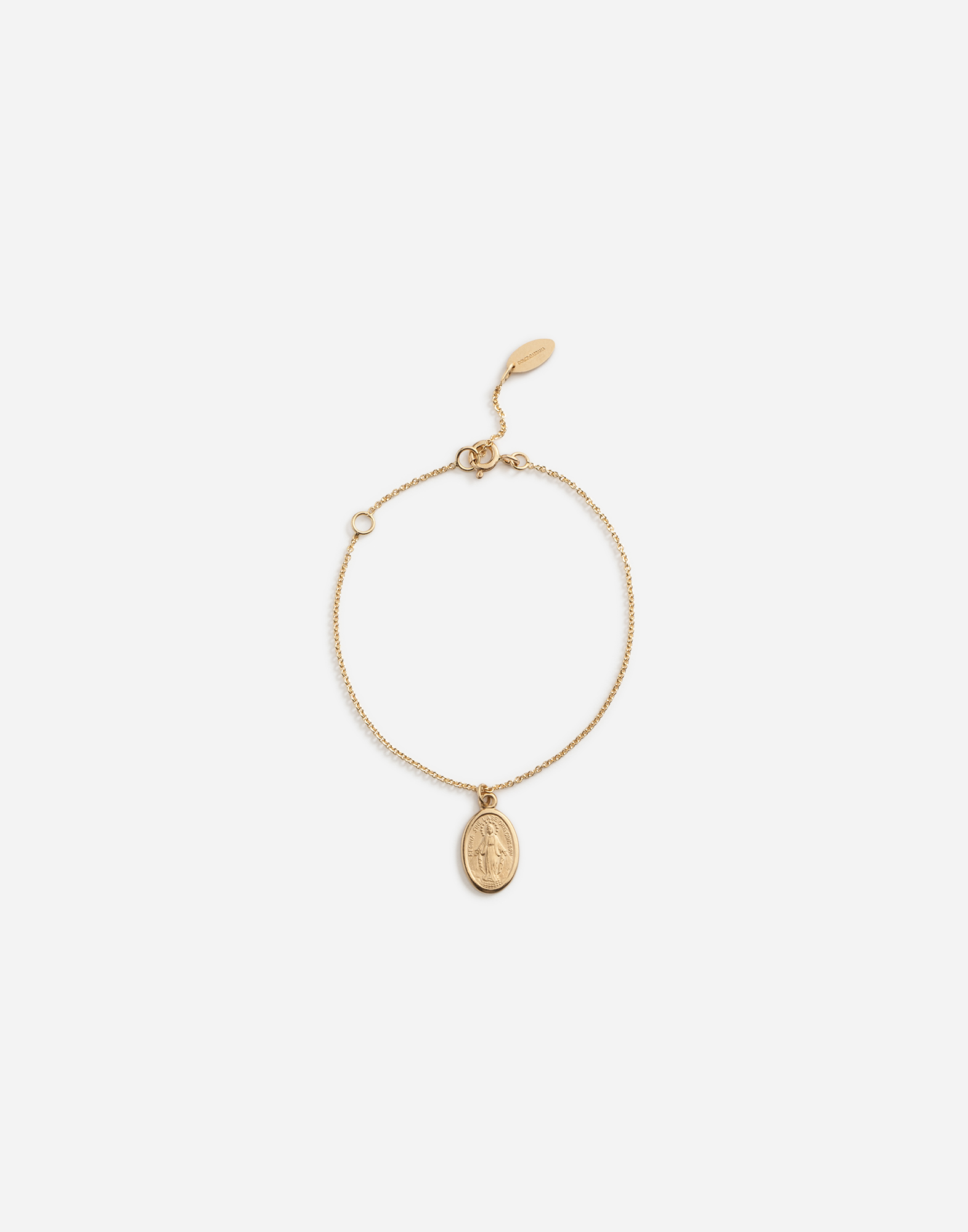 Dolce & Gabbana Bracelet With Virgin Mary Medallion In Gold