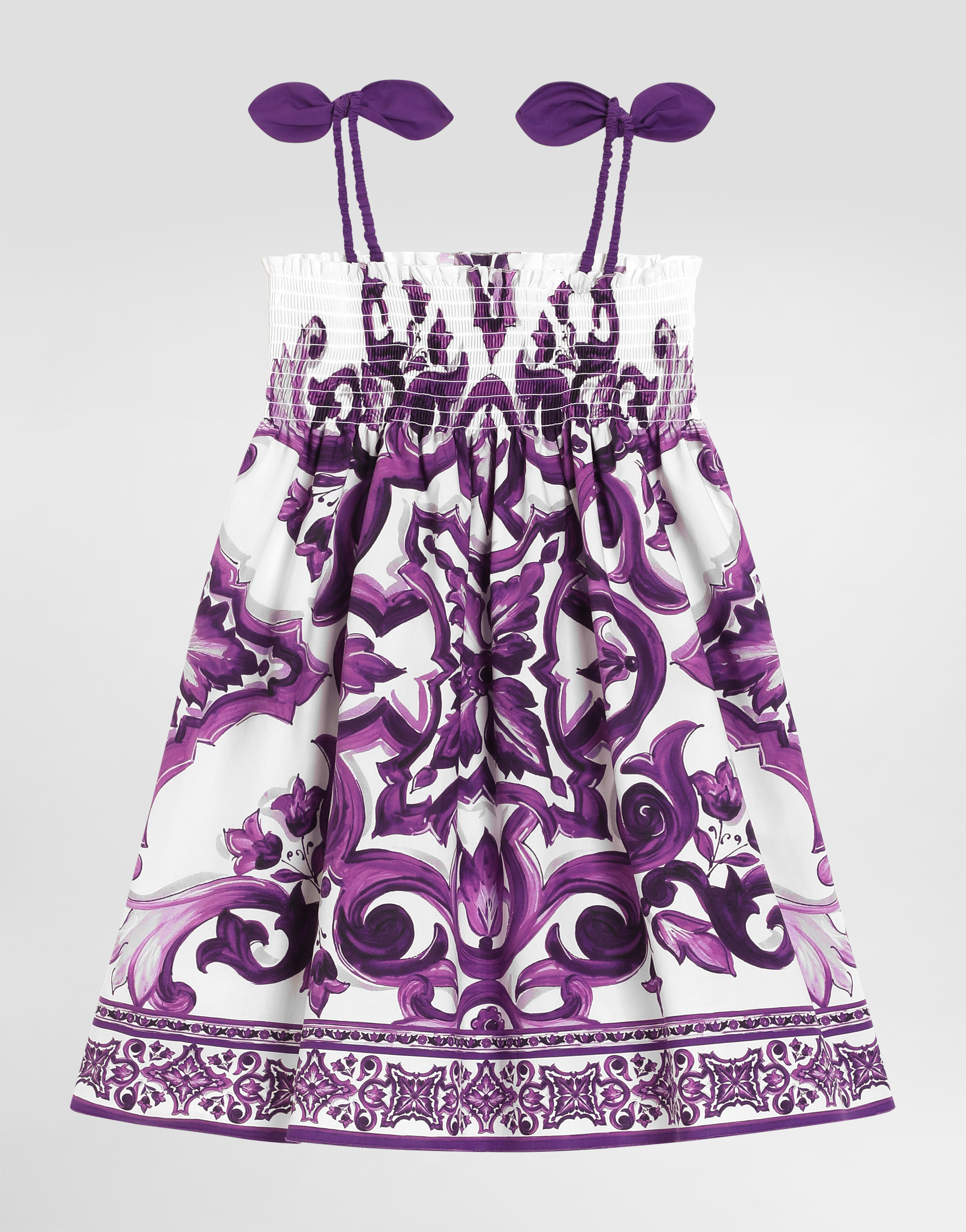 Dolce & Gabbana Majolica-print Sleeveless Poplin Dress